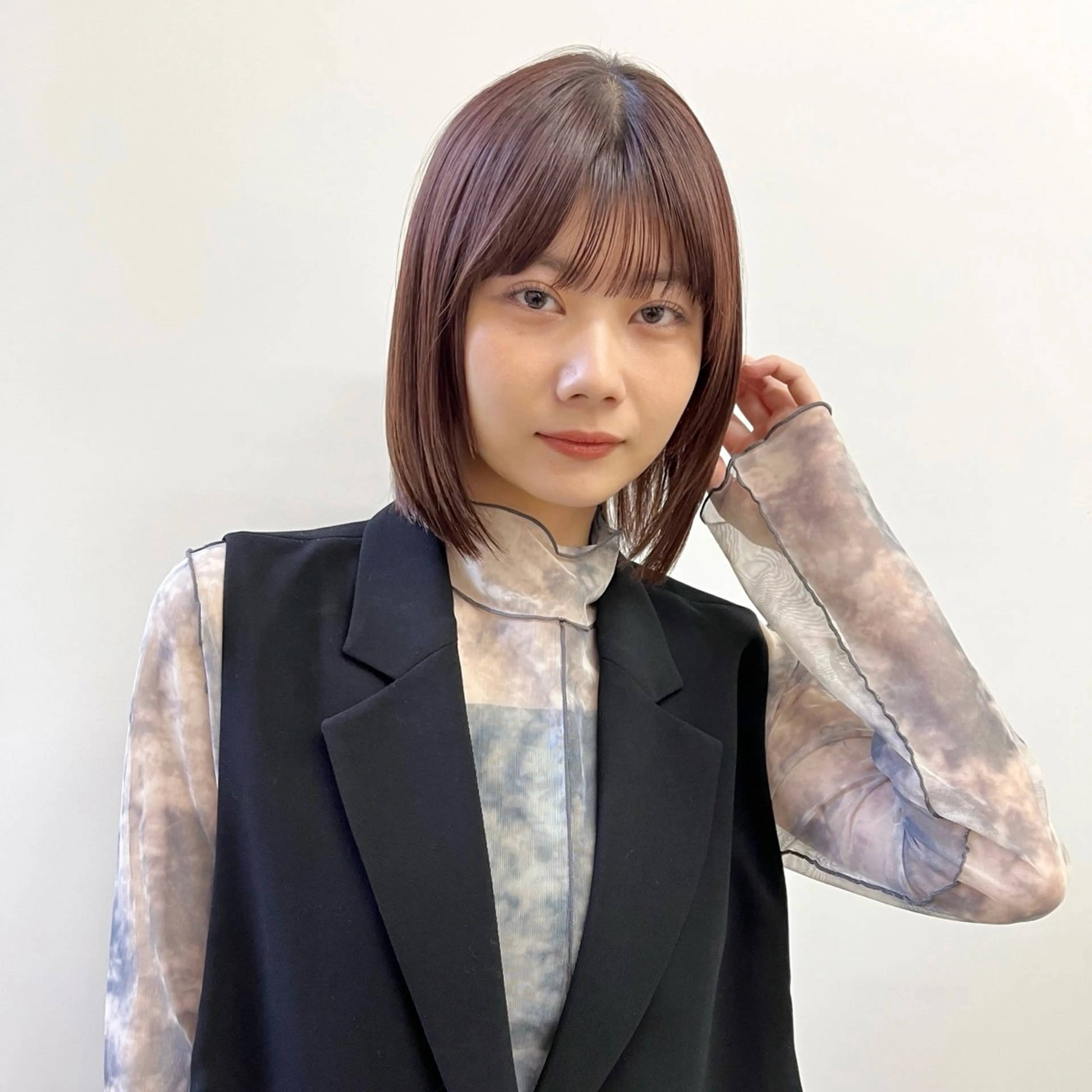 ミディアム 縮毛矯正 カットモデル募集 🍒/北爪まゆのヘアスタイル