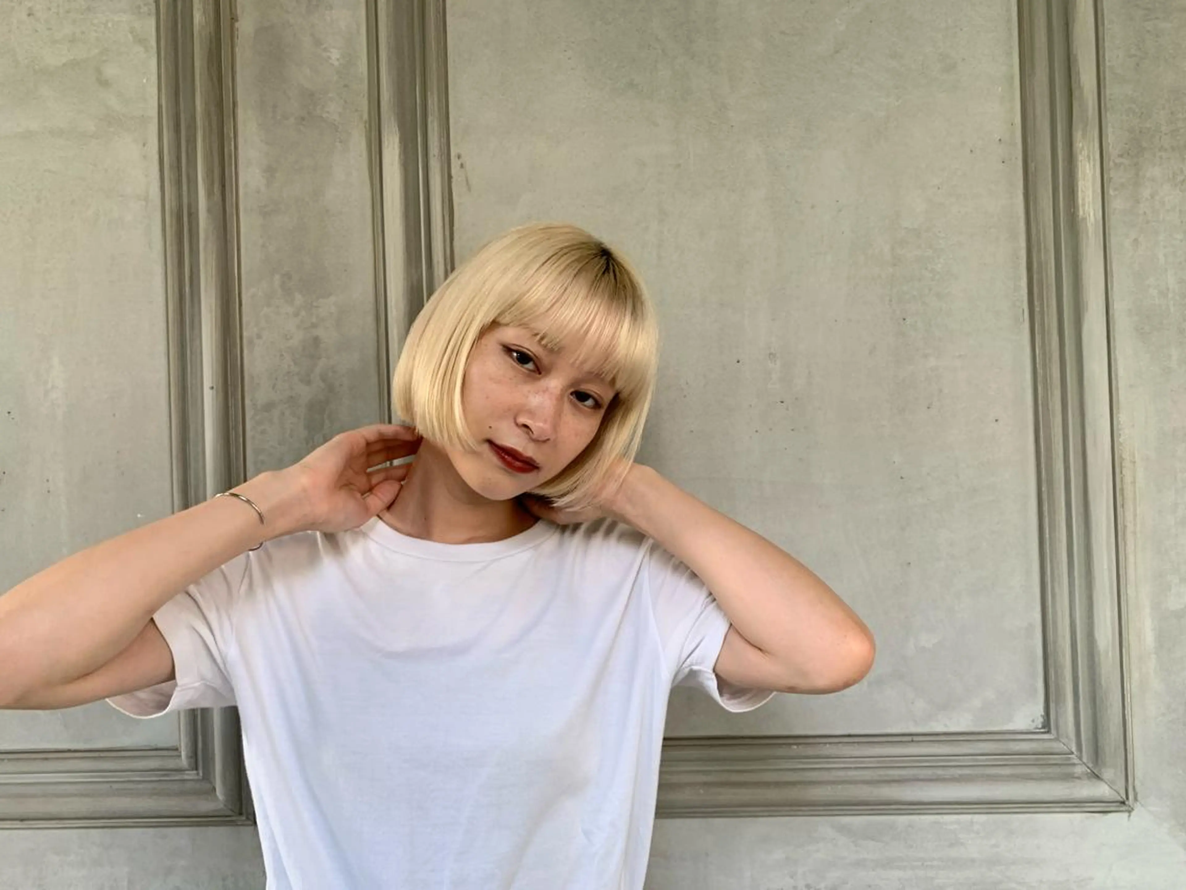 ショート カラー ブロンド ボブ 🌈髪質改善💕 縮毛矯正✨青木まで✨のヘアスタイル