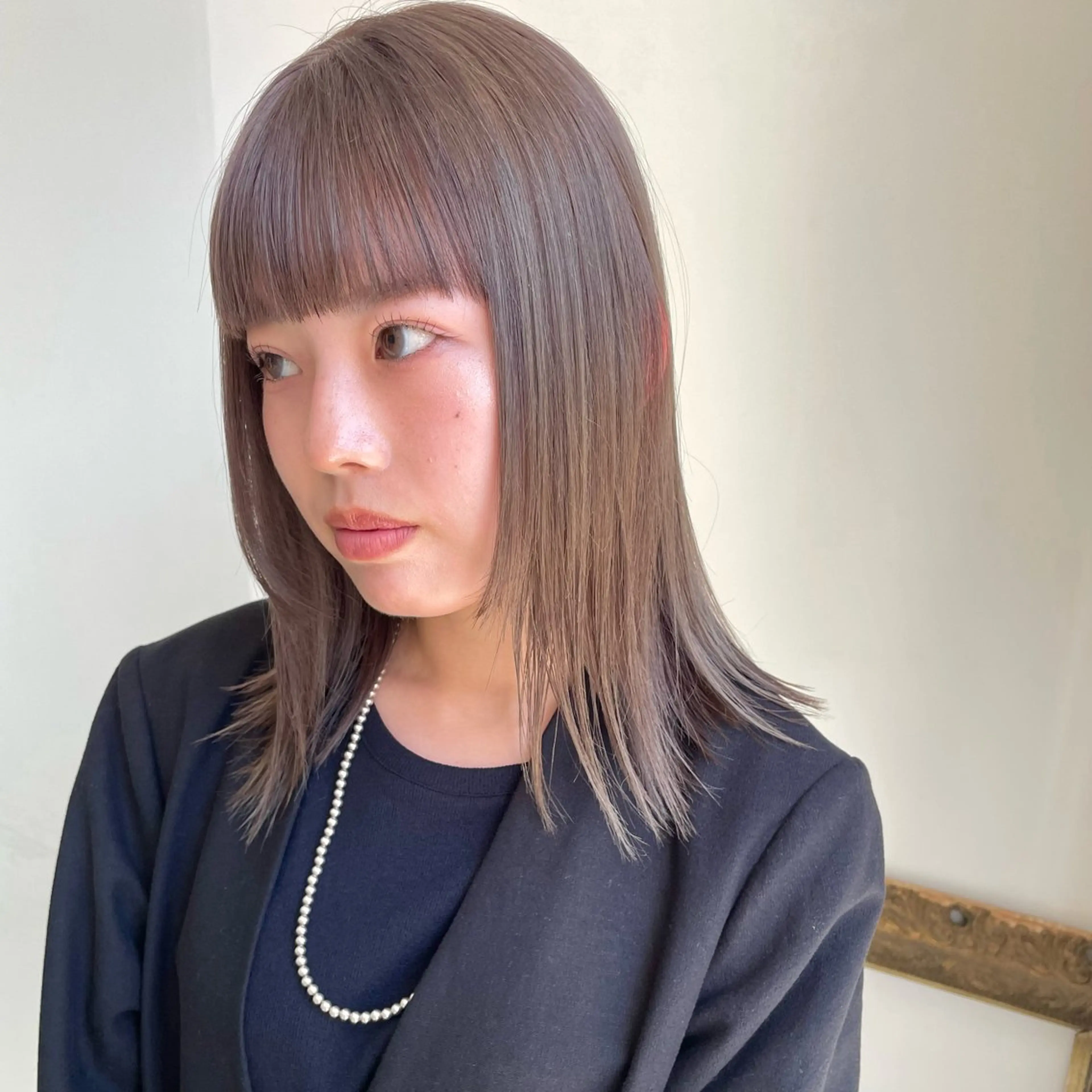 セミロング カラー 透明感カラー カット ヘアカラー ショート/ブリーチ mizuki🐋のヘアスタイル