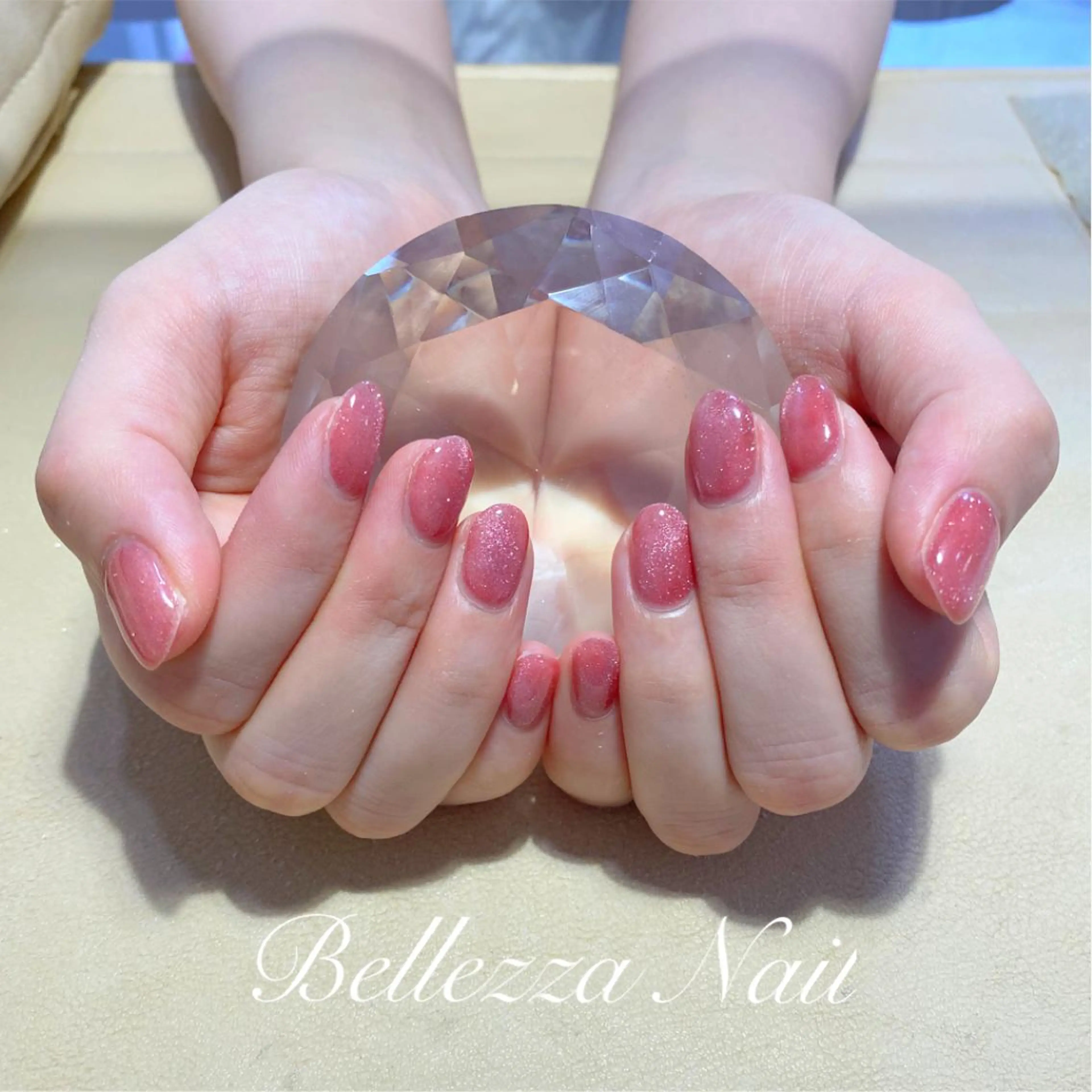 ネイル マグネットネイル ピンク Bellezza Nailのネイルデザイン