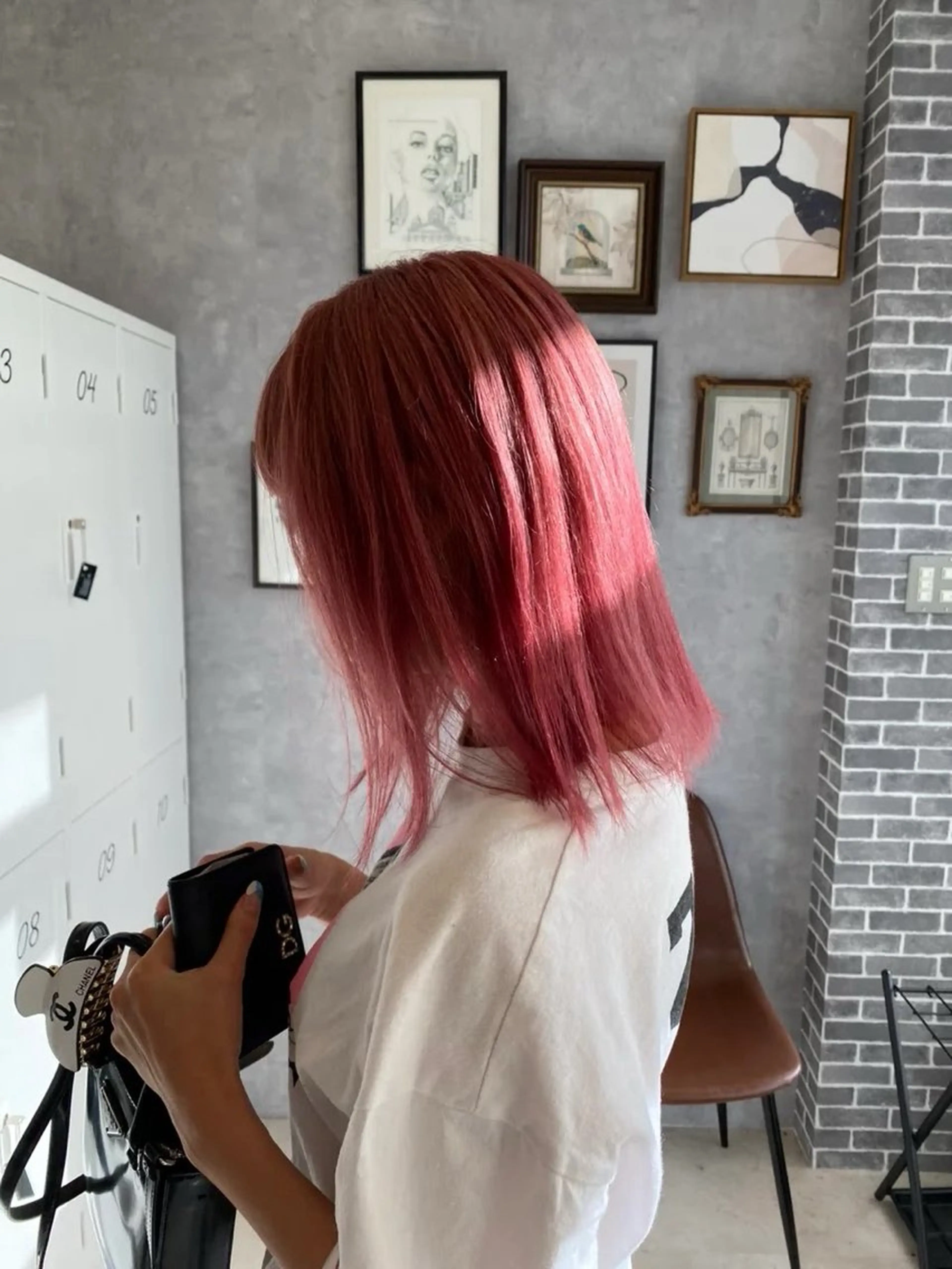 カラー ピンクカラー nagi所属・千種/レイヤー/髪質 改善/ブリーチ/横田のヘアスタイル