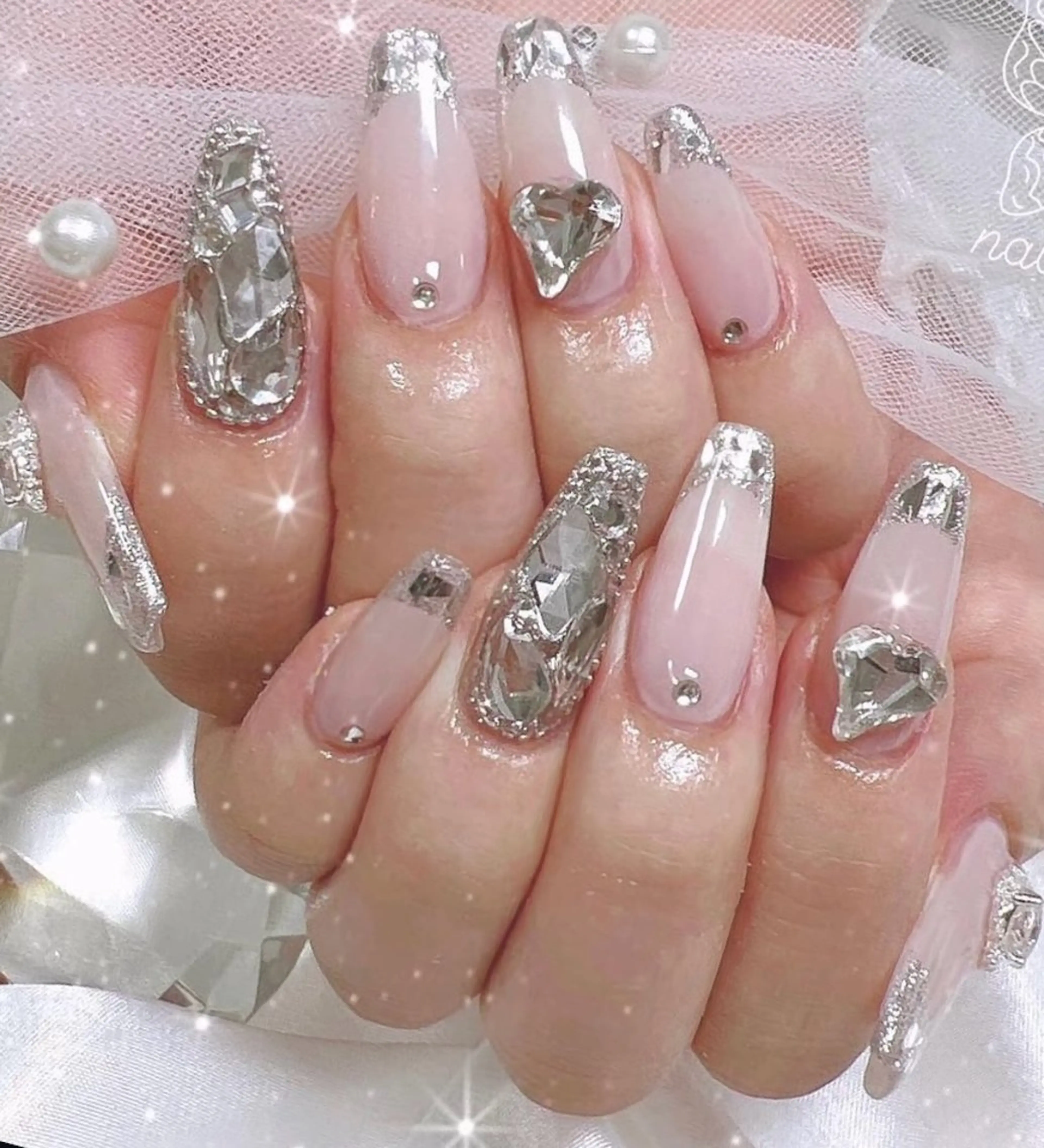 ネイル 韓国ネイル 持ち込み ニュアンスネイル ネイルチップ ハンドネイル TABI ANA.CHUOのネイルデザイン
