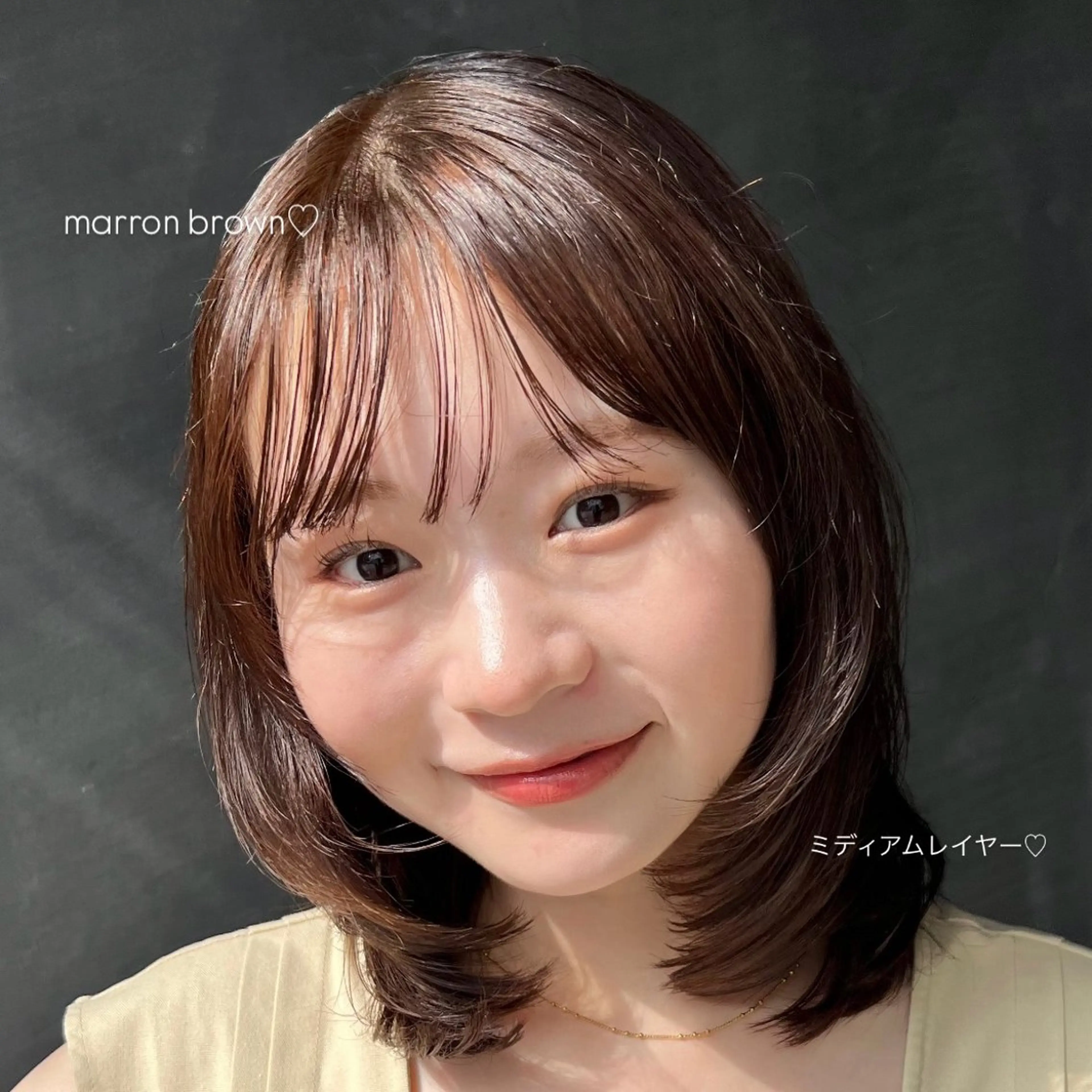 ミディアム レイヤーカット 🩰暖色/おベージュ /ayano🥣🫧のヘアスタイル