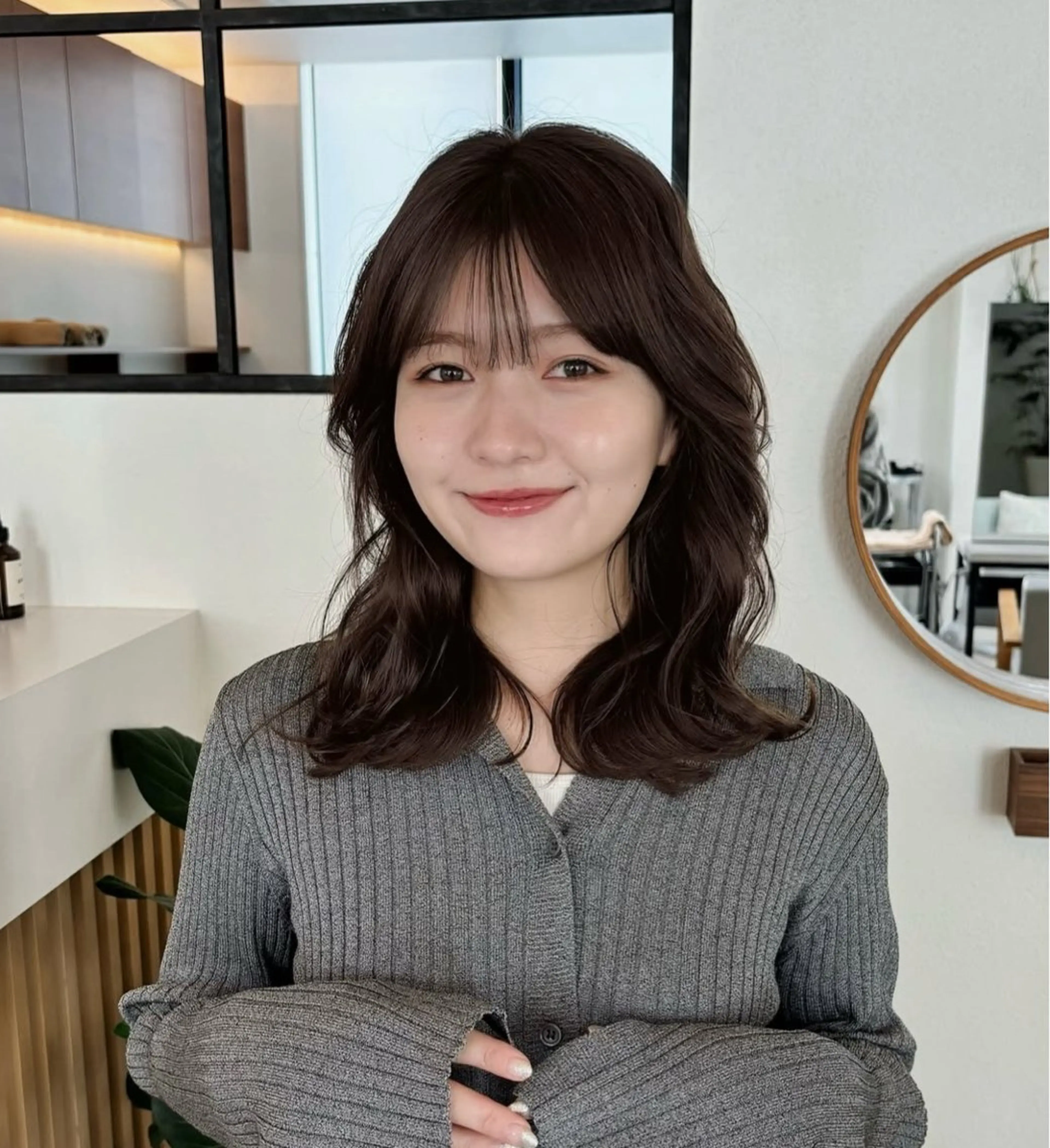 ミディアム パーマ ミディアムパーマ ミディアムヘア Chifumiのヘアスタイル