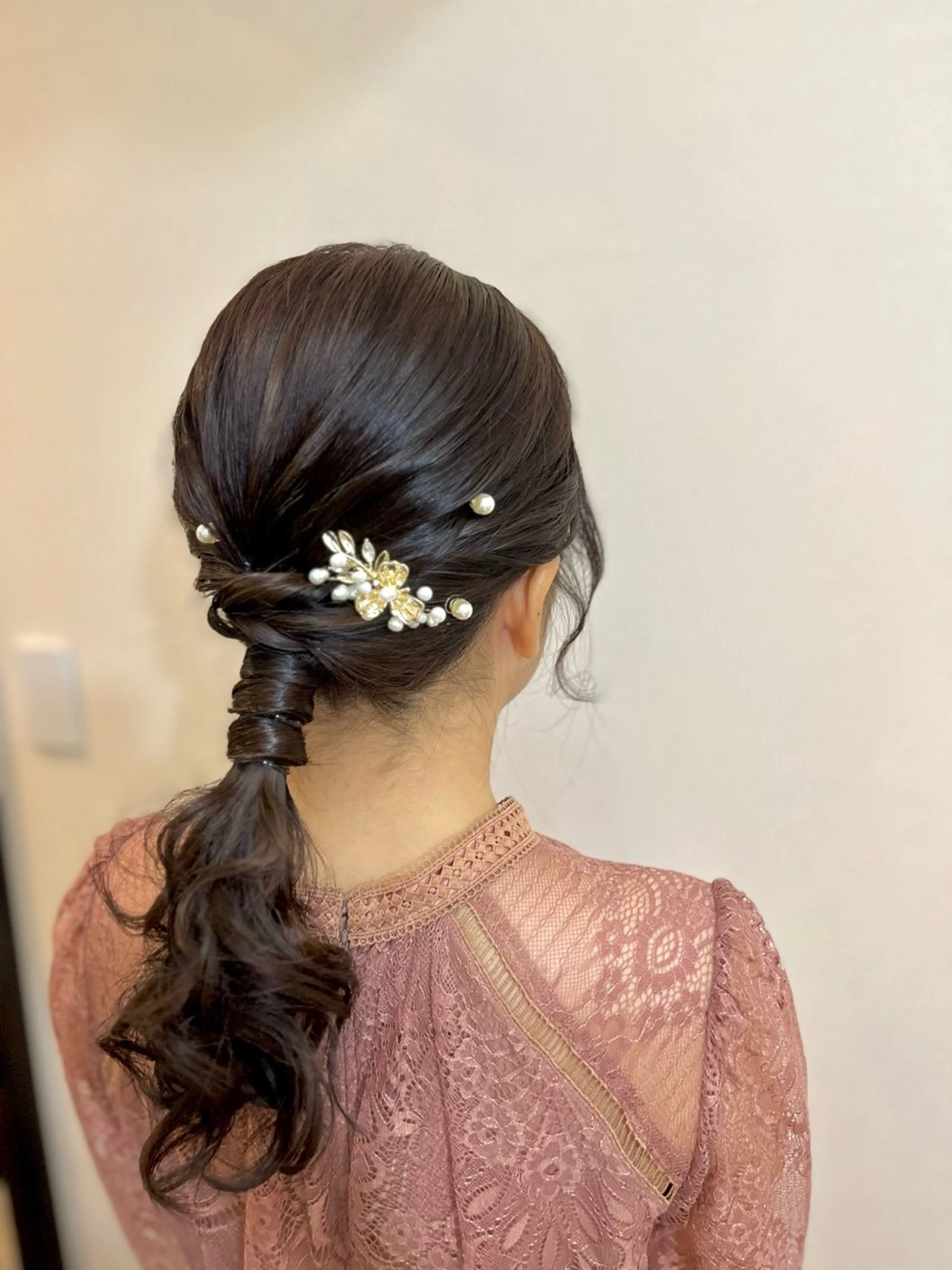 ヘアアレンジ ポニーテール ヘアセット 似合わせヘアメイク 💐オダギリチアキのヘアスタイル