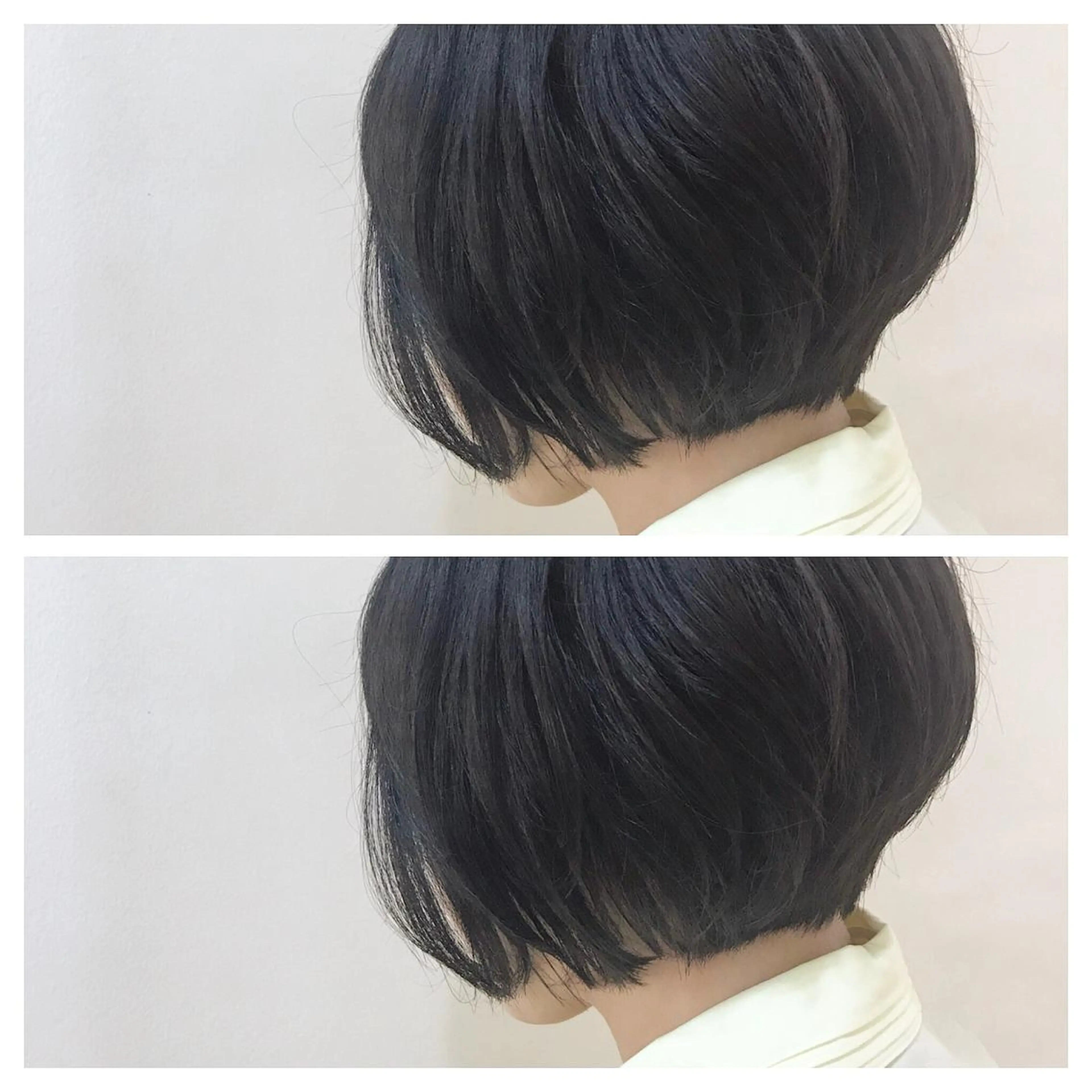ショート カラー ショートボブ 黒髪 ボブ くせ毛 ショートヘア ﾊｲﾄｰﾝ/ｼｮｰﾄ 村上淳乃🐥のヘアスタイル