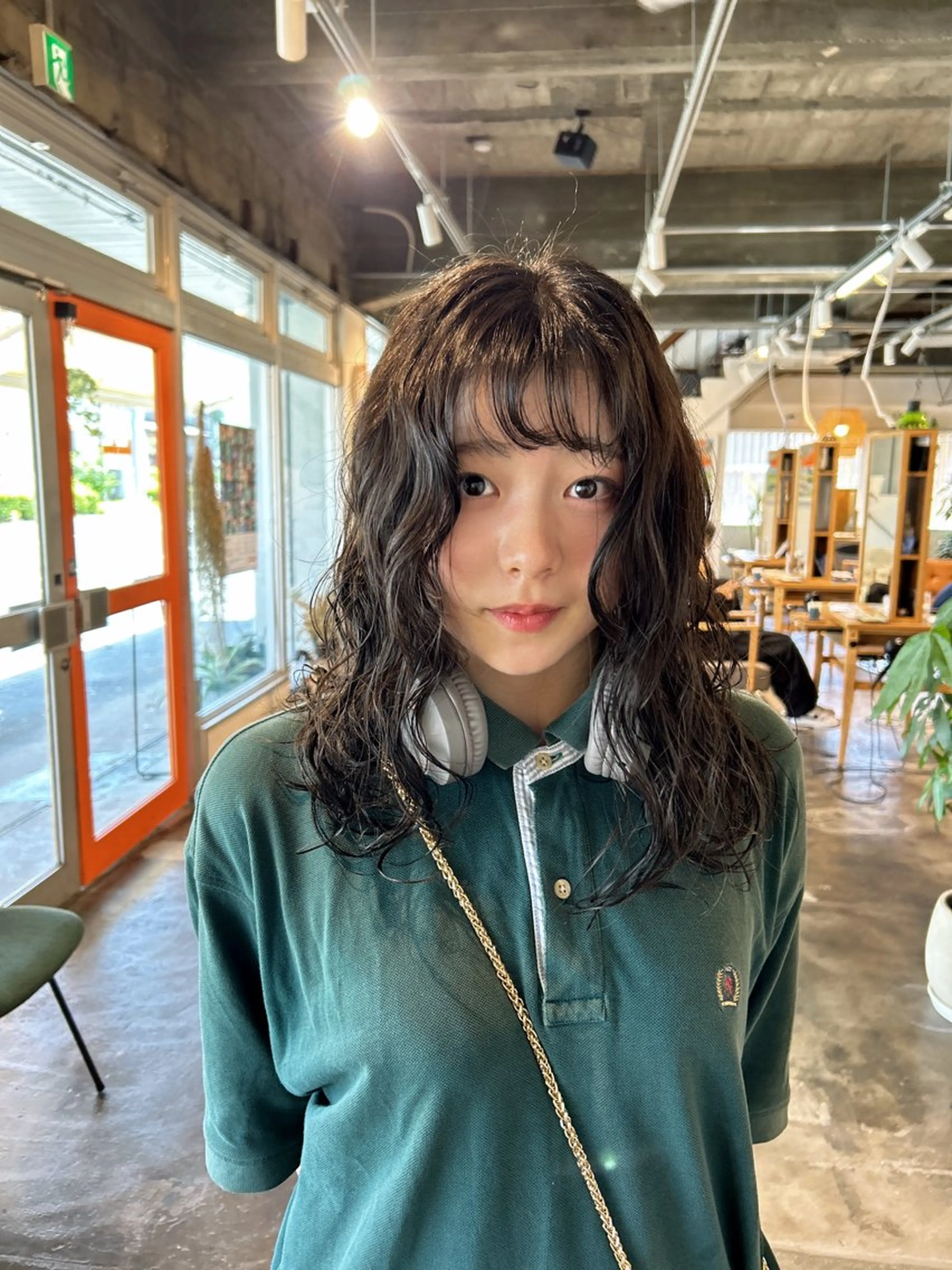 セミロング セミロングパーマ 透明感カラー 暖色shihoのヘアスタイル