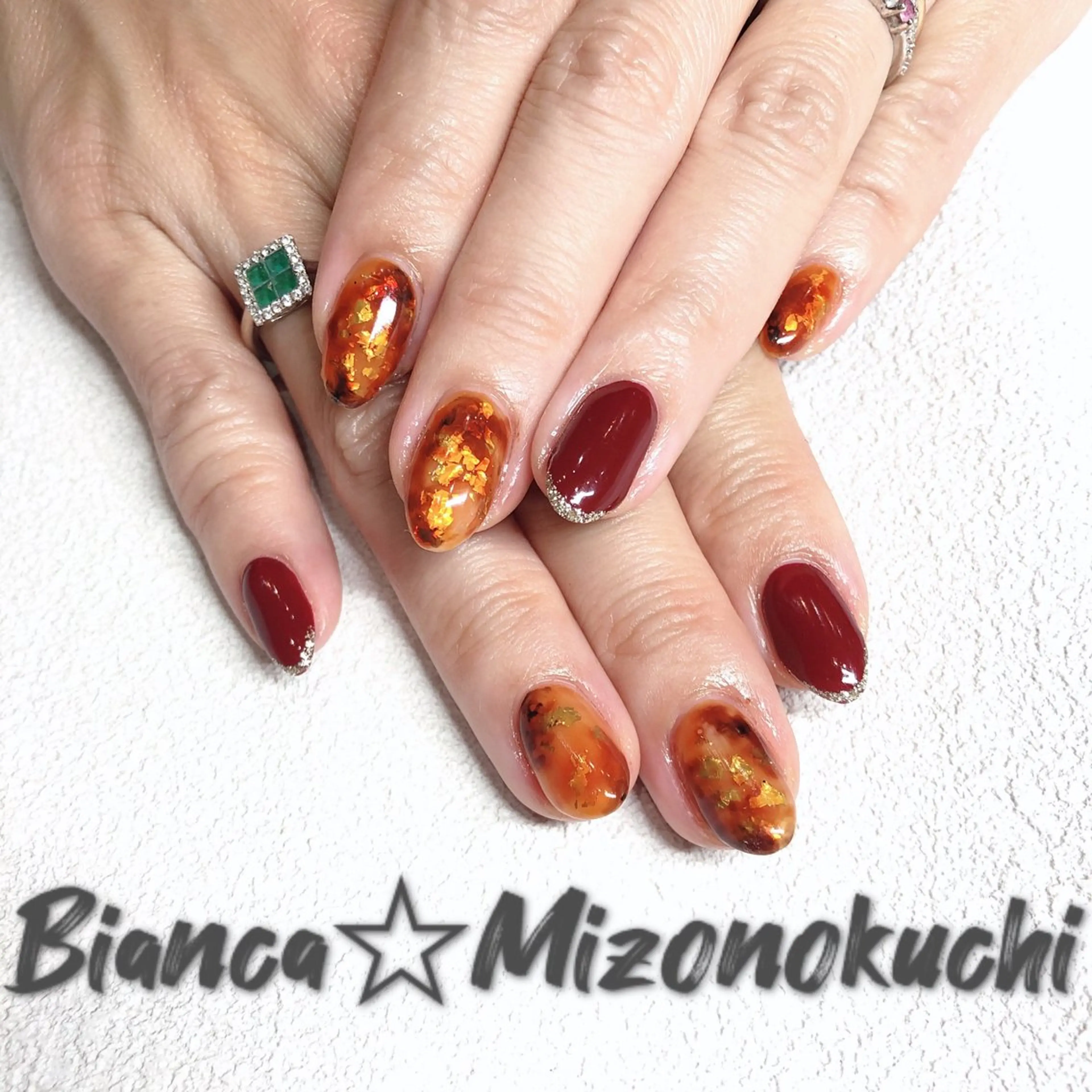 ミディアム ハンドネイル Bianca 溝の口 ASANOのネイルデザイン