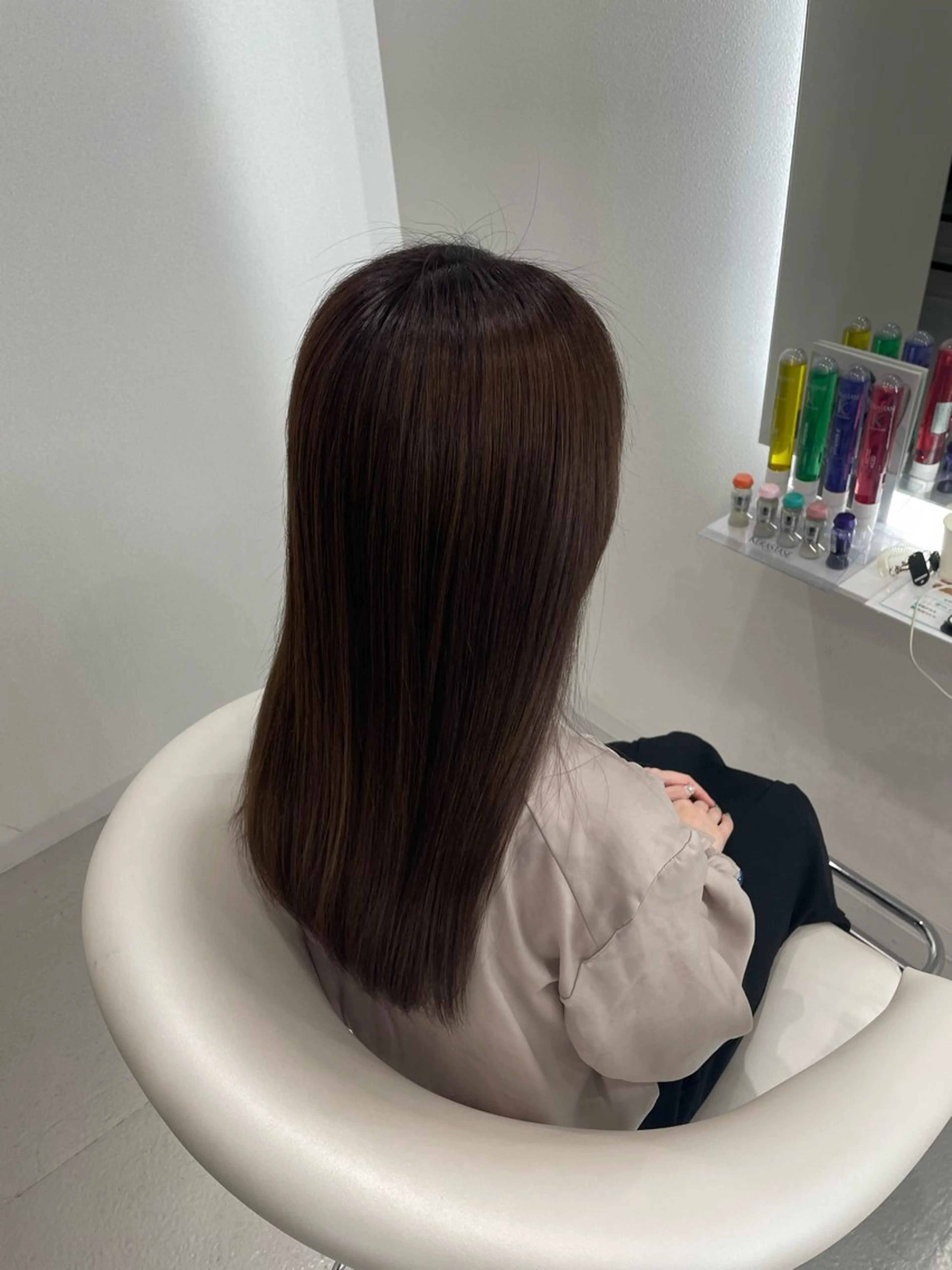セミロング カラー ヘアカラー 野崎 孝章のヘアスタイル
