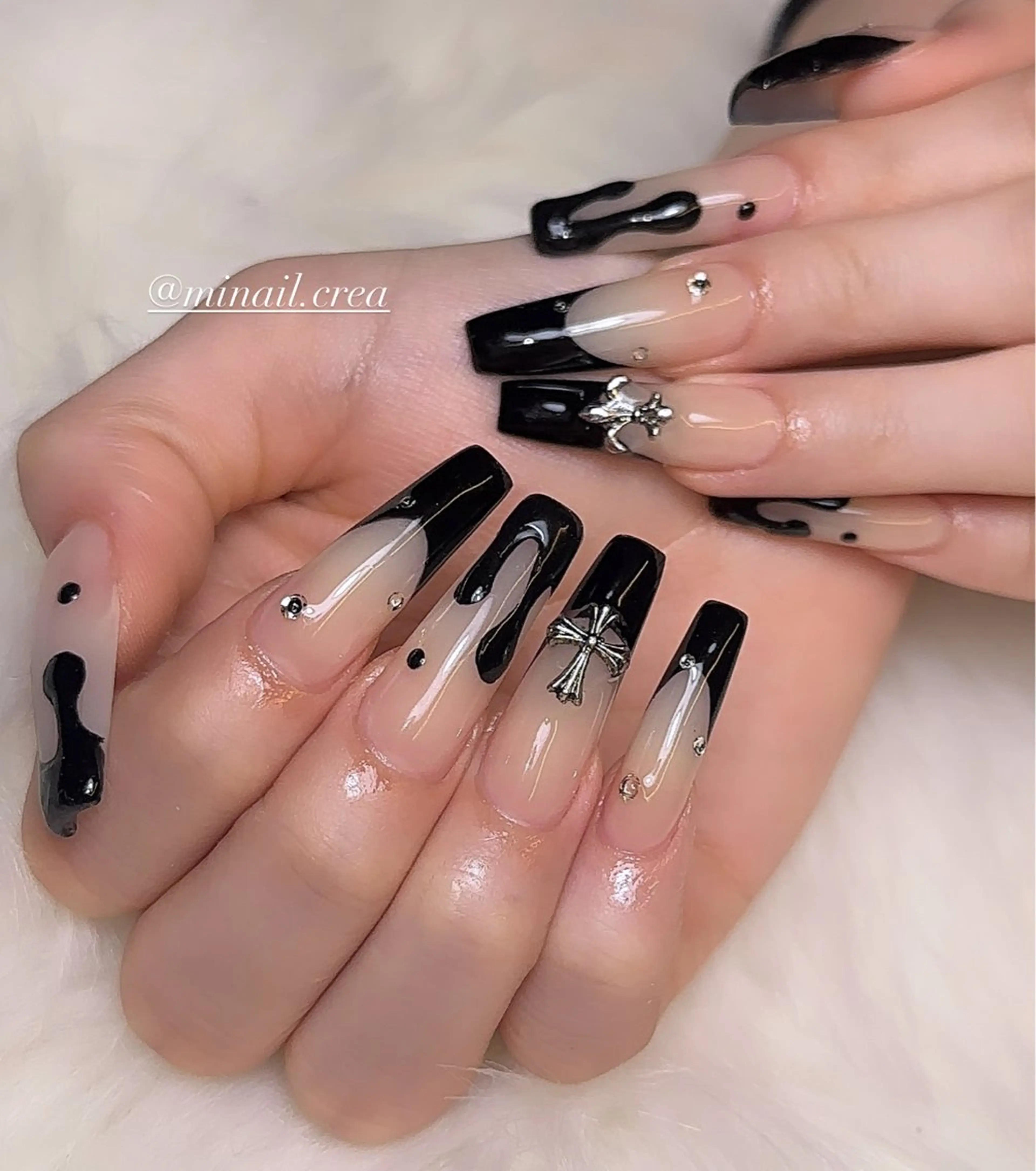 ネイル ジェルネイル キラキラネイル ロングネイル スカルプネイル シンプルネイル ハンドネイル CRéA　-private nailsalon-所属・CReA nailのネイルデザイン