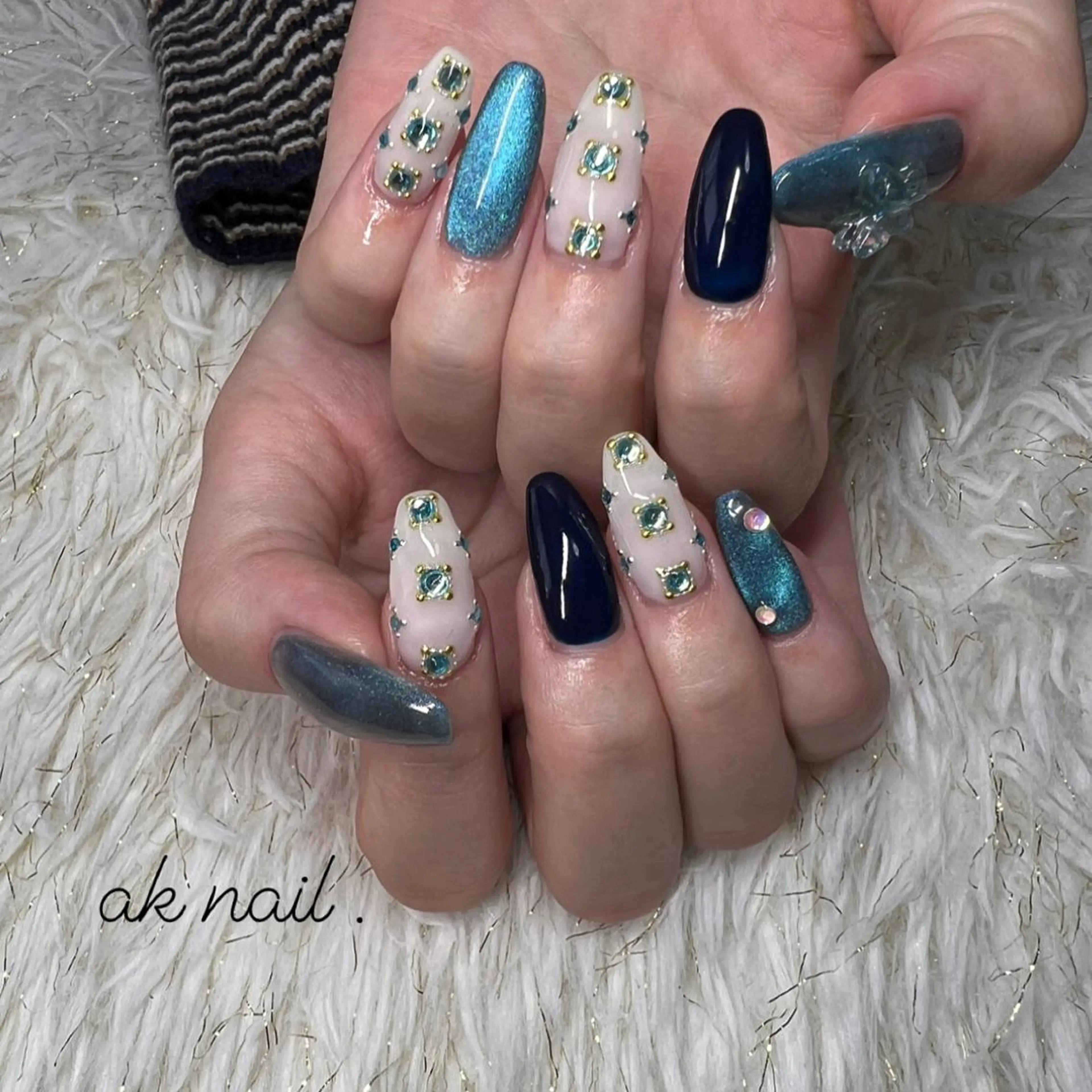 ロング ネイル ハンドネイル ak nail .のネイルデザイン
