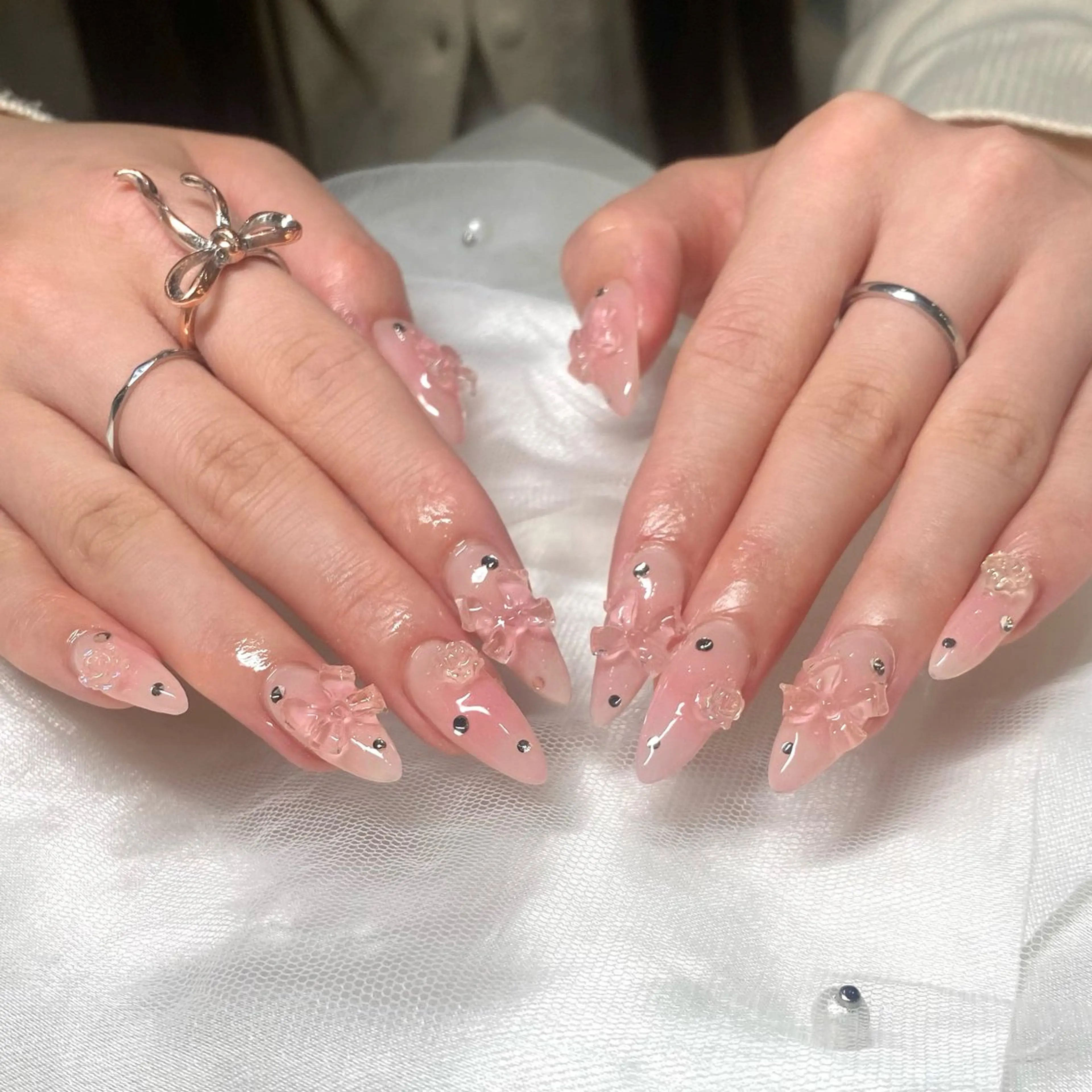 【ロングネイル限定】持ち込みデザインOK/アート10本コース🫧の写真