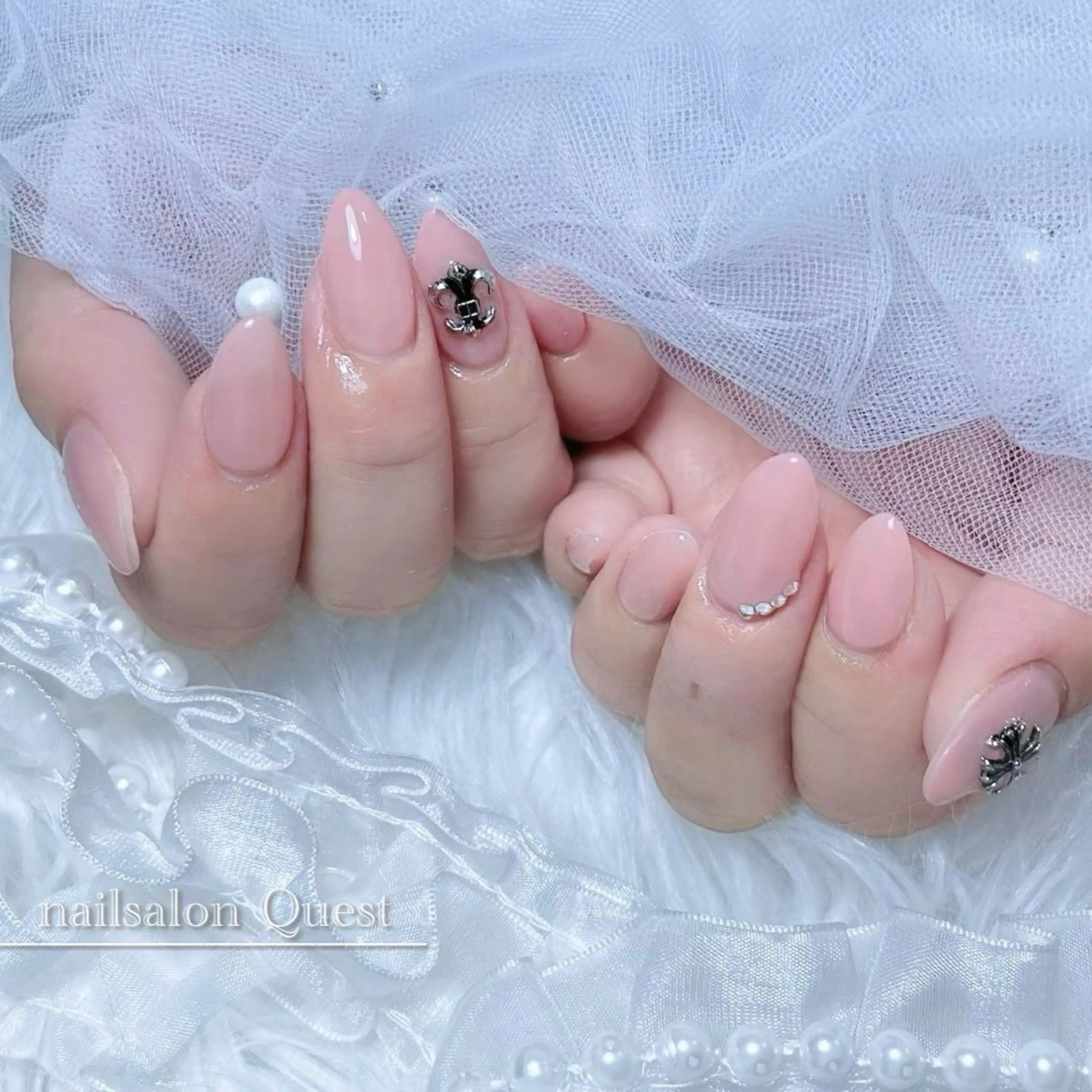 ネイル ピンク シンプルネイル ハンドネイル nailsalon Questのネイルデザイン