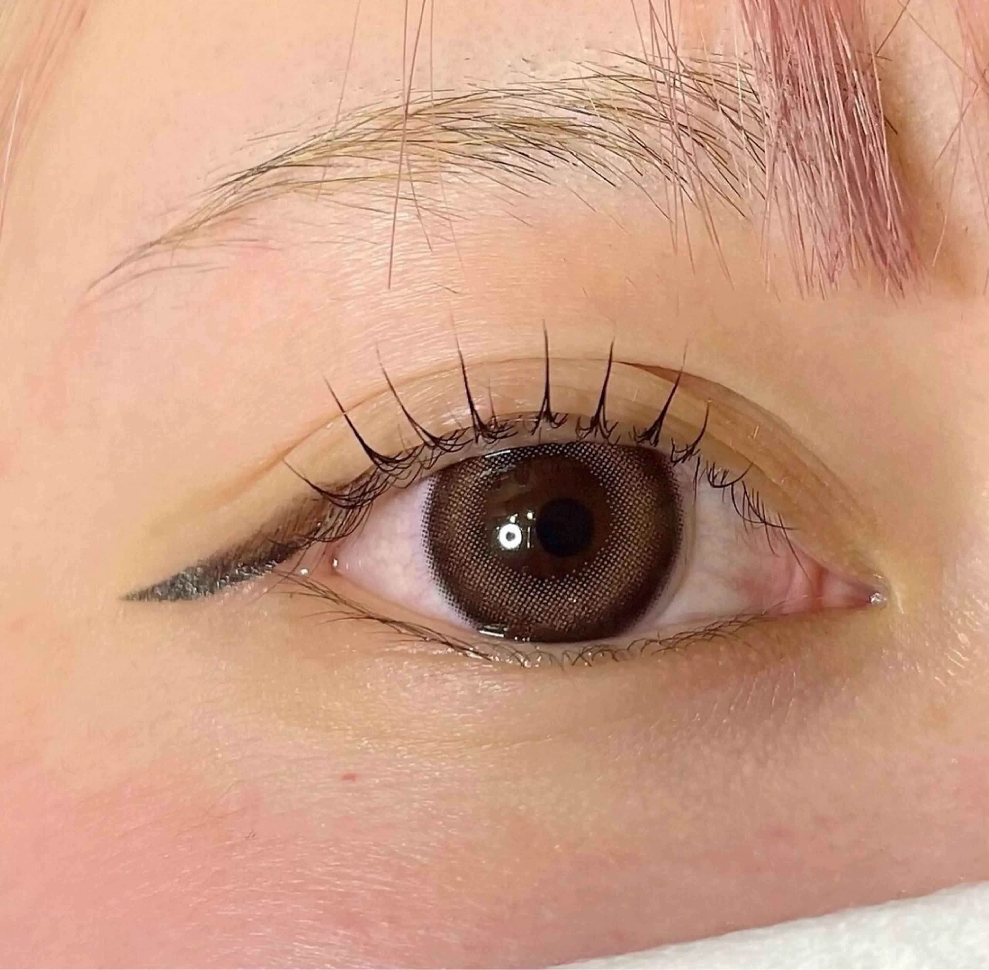 練習モデルまつげパーマの写真