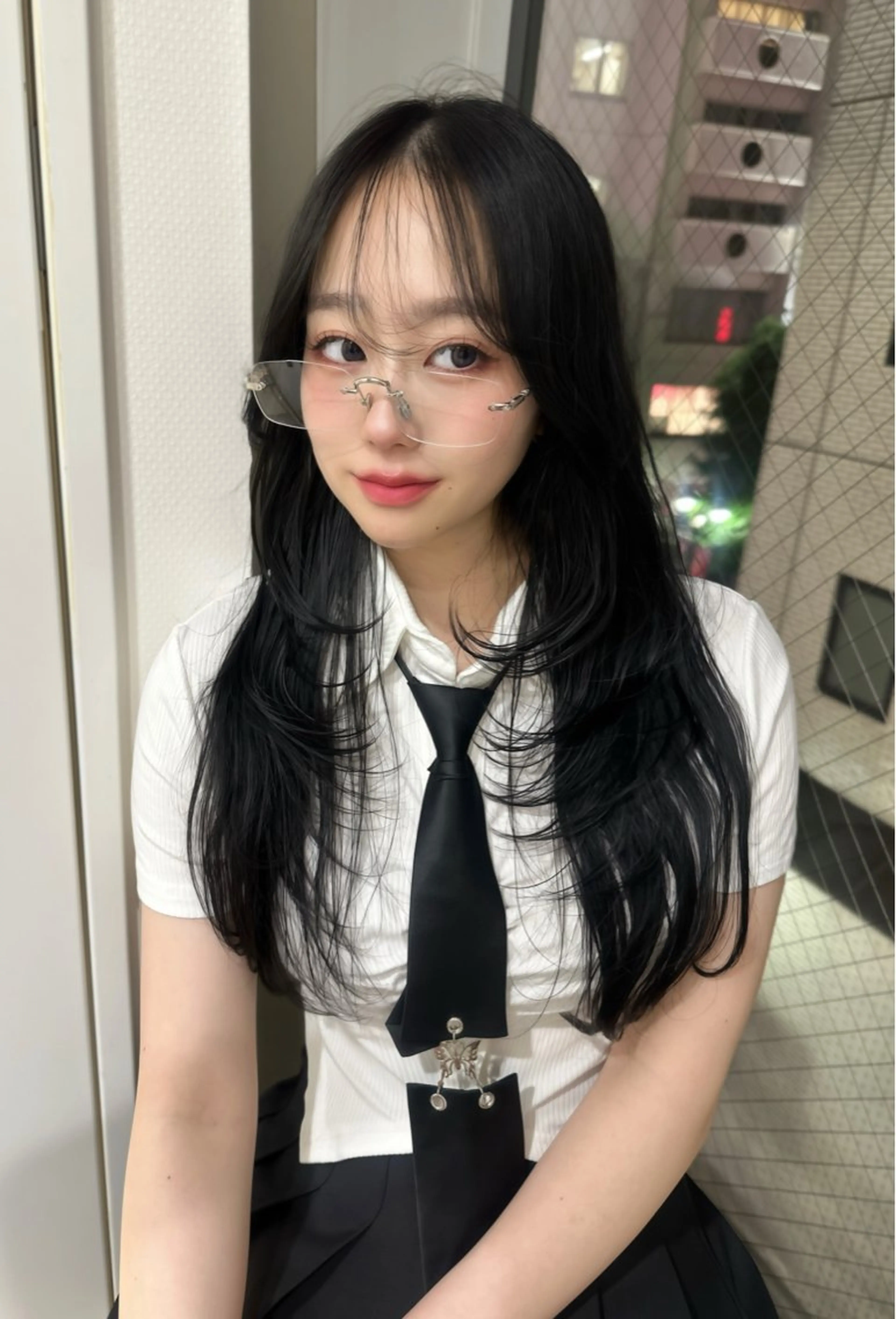 ロング 韓国風ヘア レイヤーカット 似合わせカット 渋谷韓国ヘア🇰🇷 SAYAKA🩶ᩚのヘアスタイル