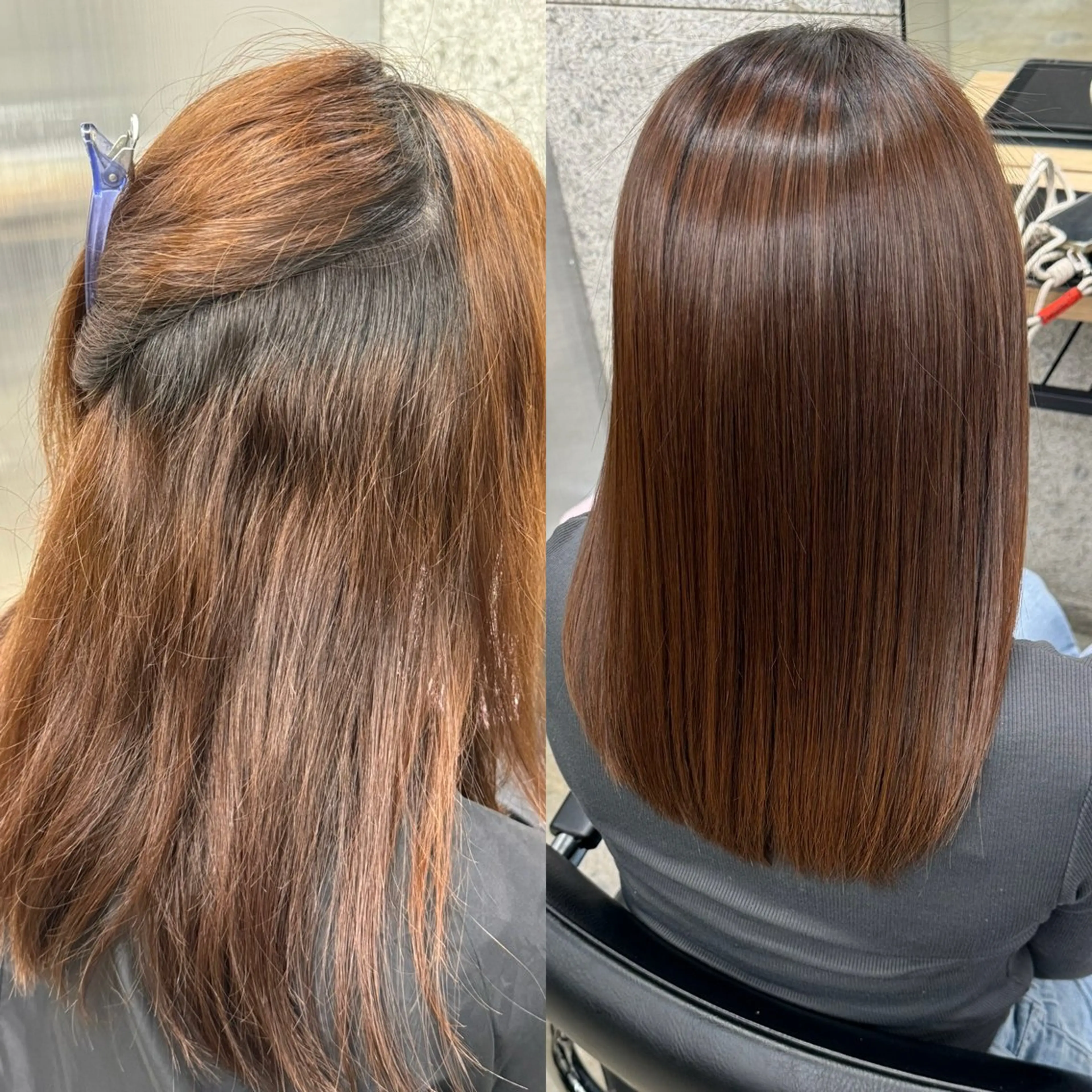 セミロング カット ヘアカラー 縮毛矯正 トリートメント WERULE pivot cross店所属・髪質改善/岡崎 亮のヘアスタイル