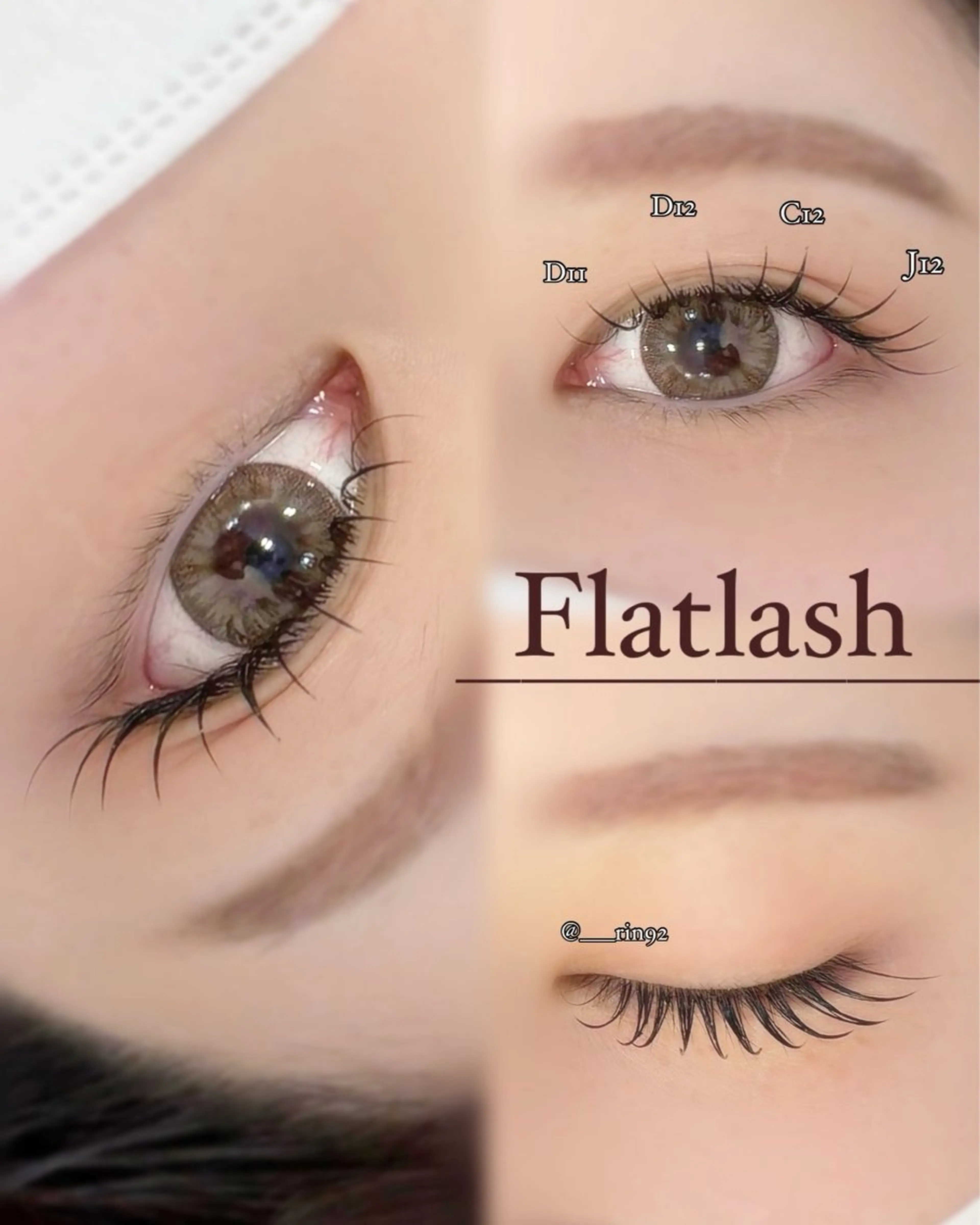 メンズ マツエク・マツパ 束感まつ毛 フラットラッシュ マツエク eyelashsalon I:belle by BINEL所属・【i:belle】 Rinのマツエク・マツパデザイン