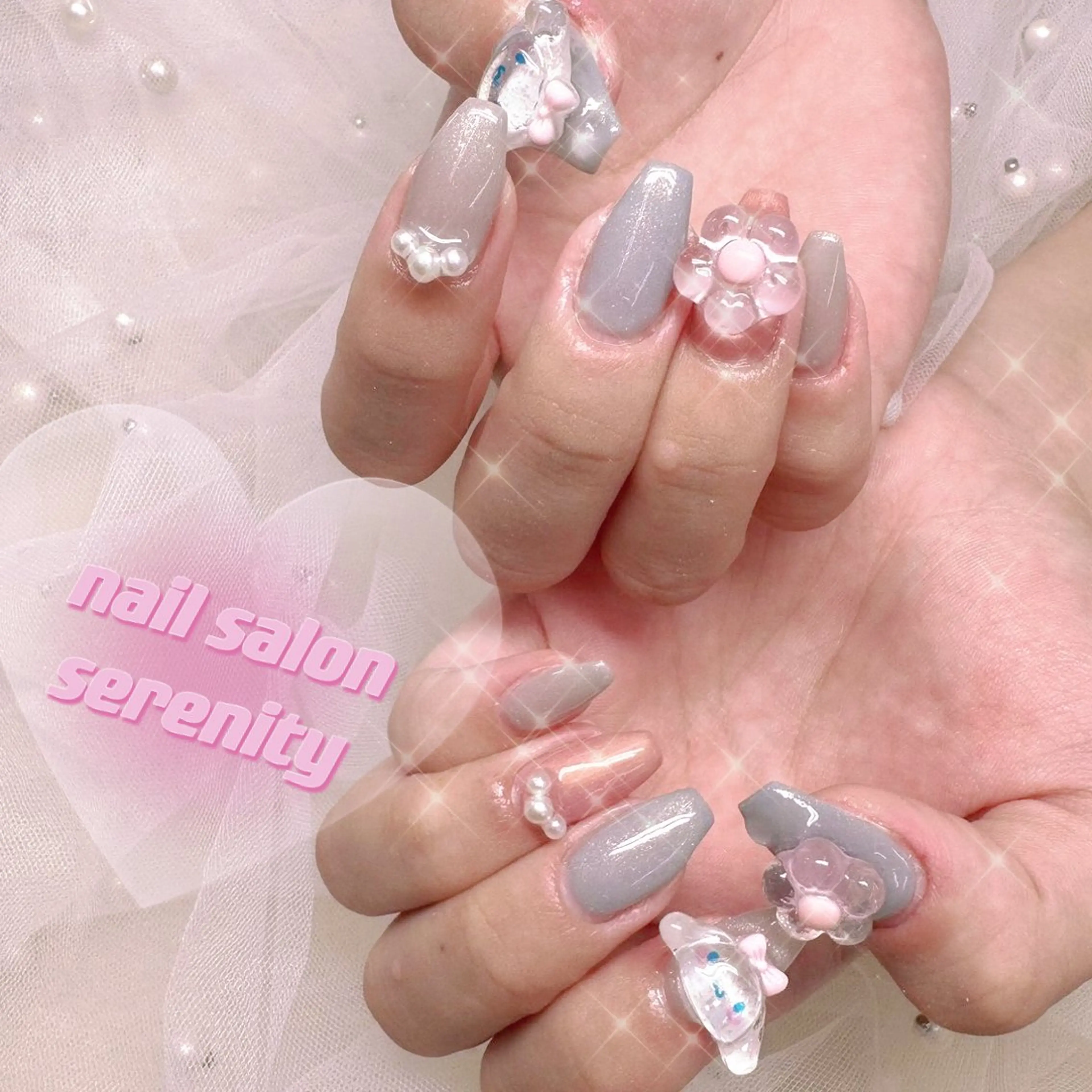 ネイル ハンドネイル ハンドケア ✨Serenity ワンホンネイルのネイルデザイン