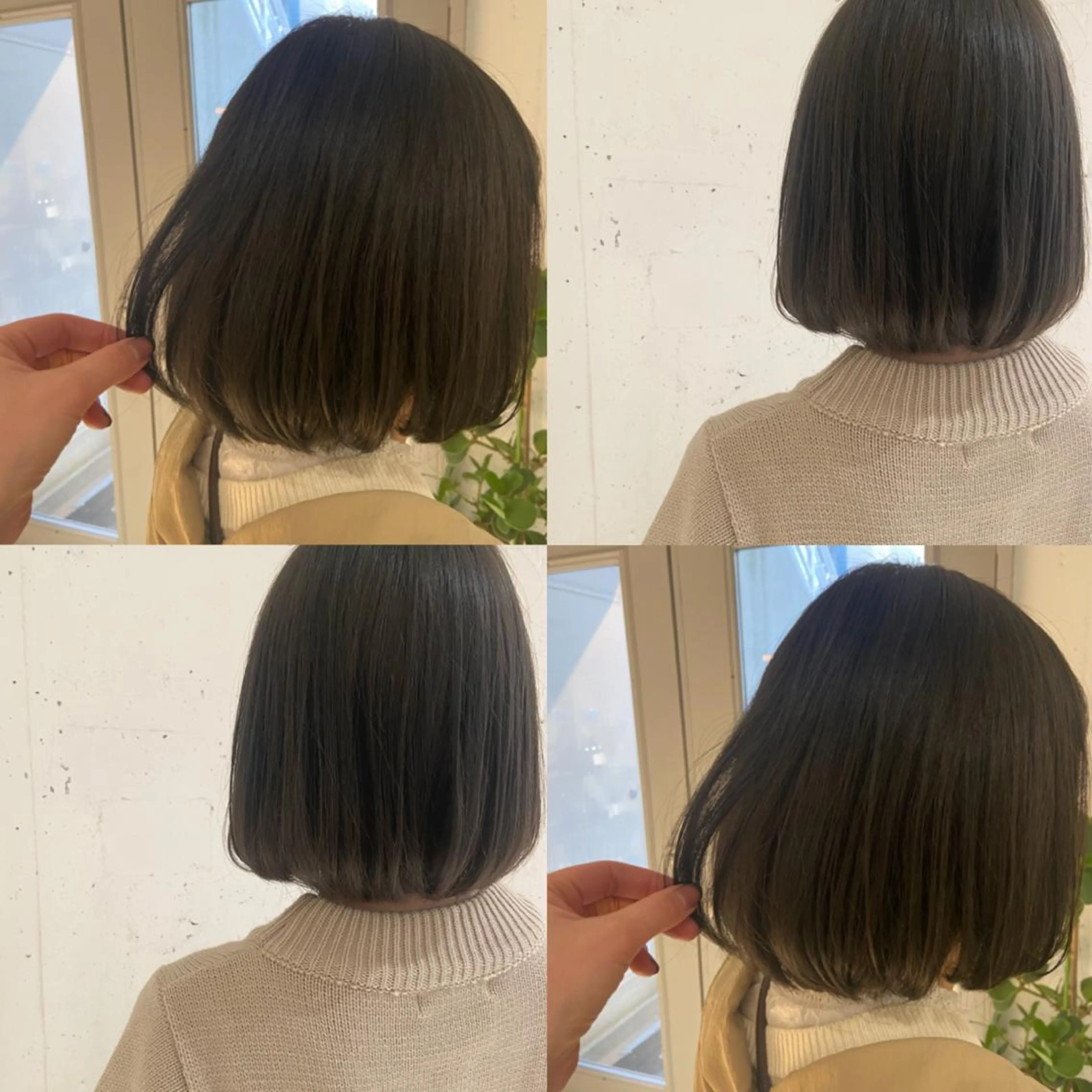 ショート カラー アッシュ 透明感カラー グレージュ カーキグレージュ ミント カジュアルを女っぽく 𝗮𝘆𝗮𝗰𝗼のヘアスタイル