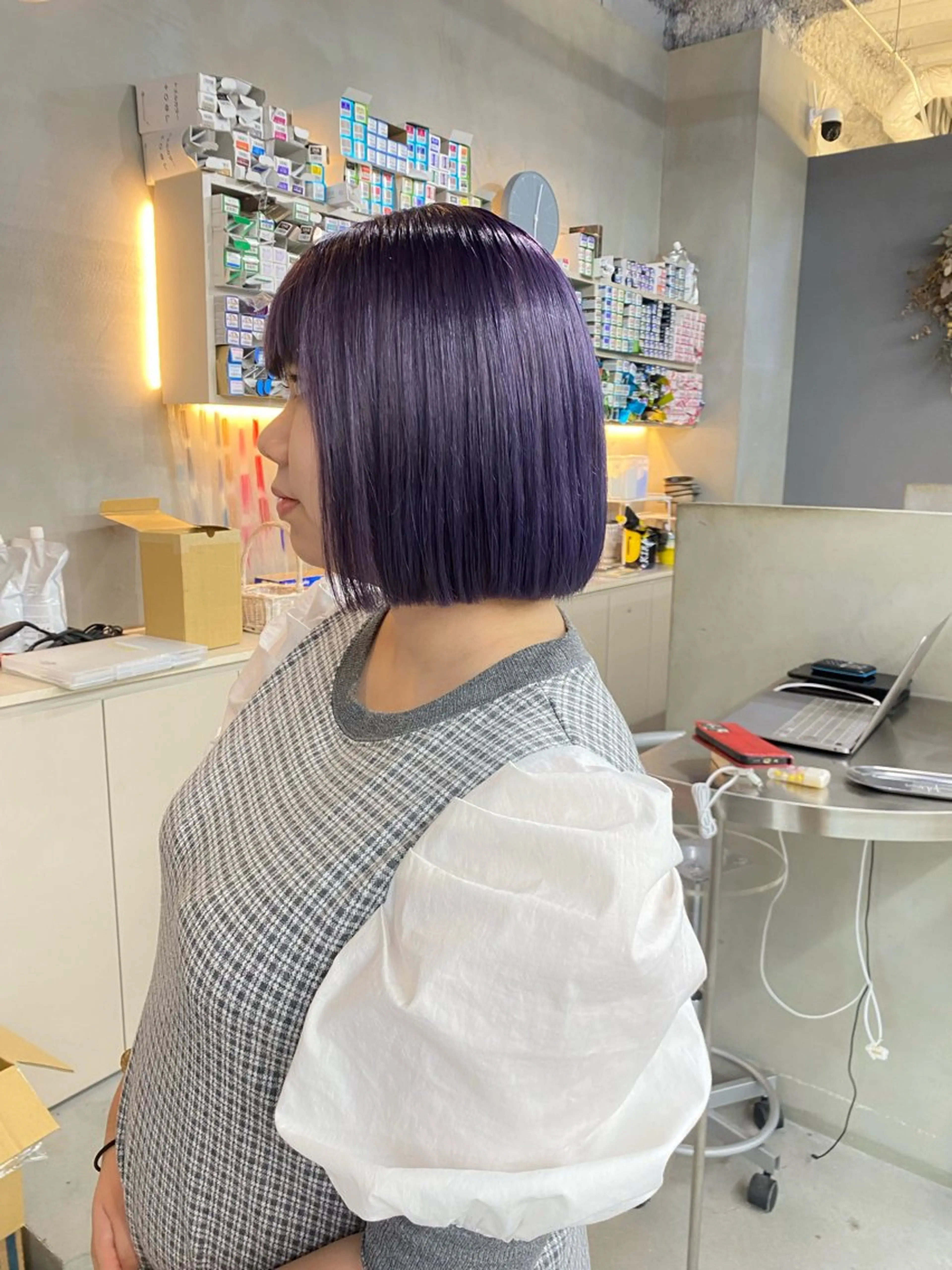 ショート カラー ヘアカラー qulim所属・前橋 姫奈のヘアスタイル