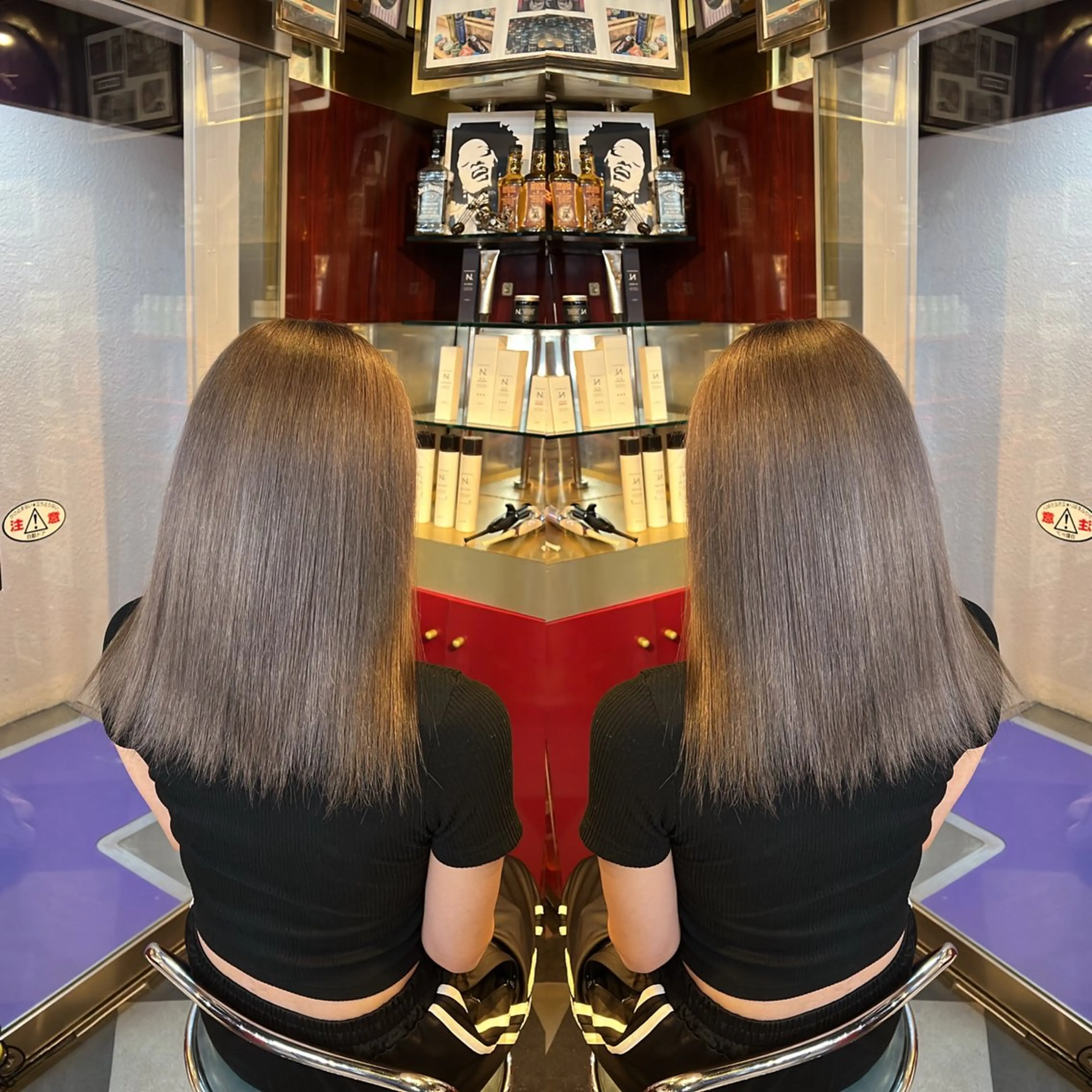 ミディアム カラー レイヤー/ボブ/ ミニボブ/AOIのヘアスタイル