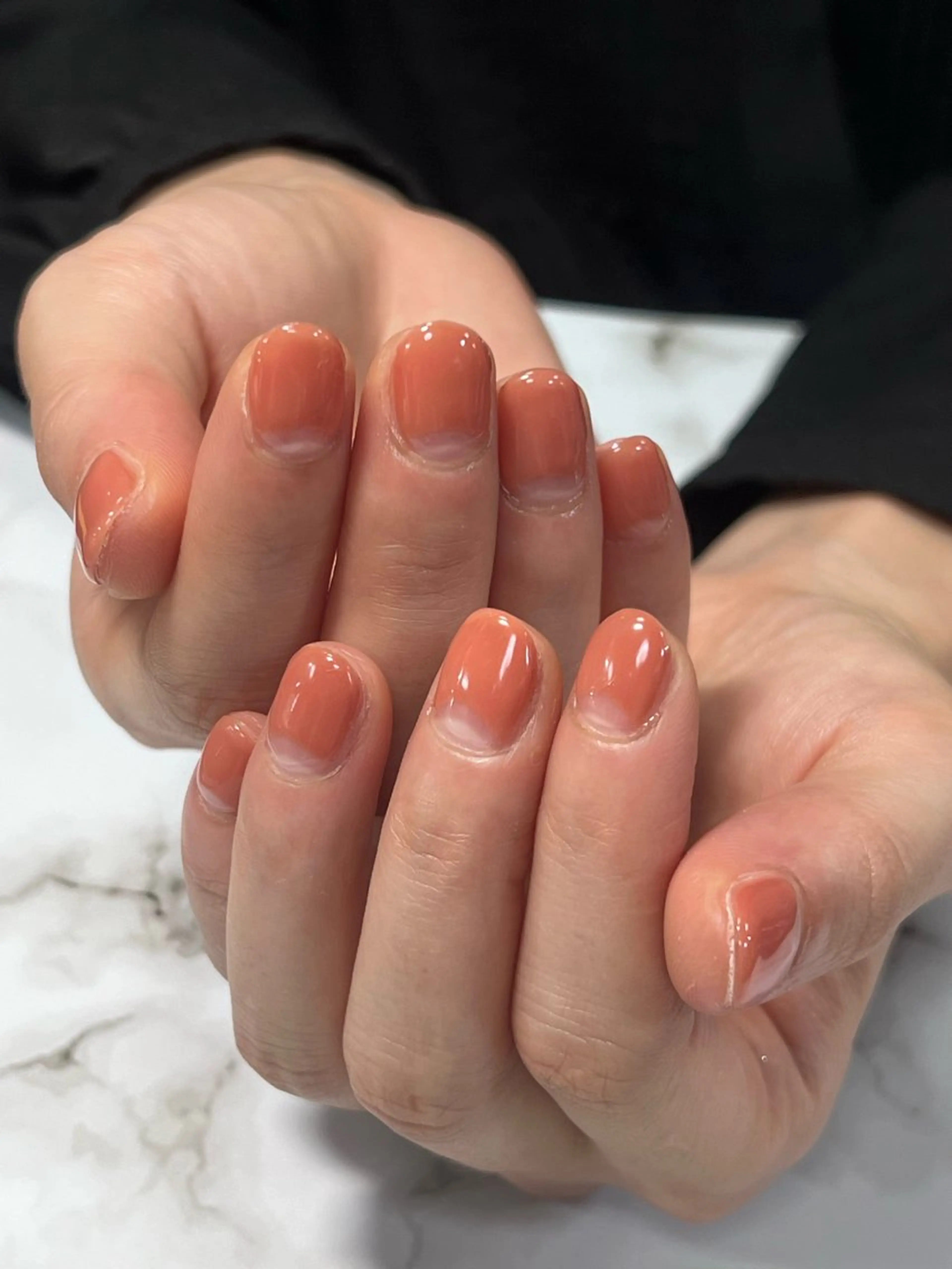 ネイル フレンチネイル 逆フレンチ 自由が丘サロン AYAME💅のネイルデザイン