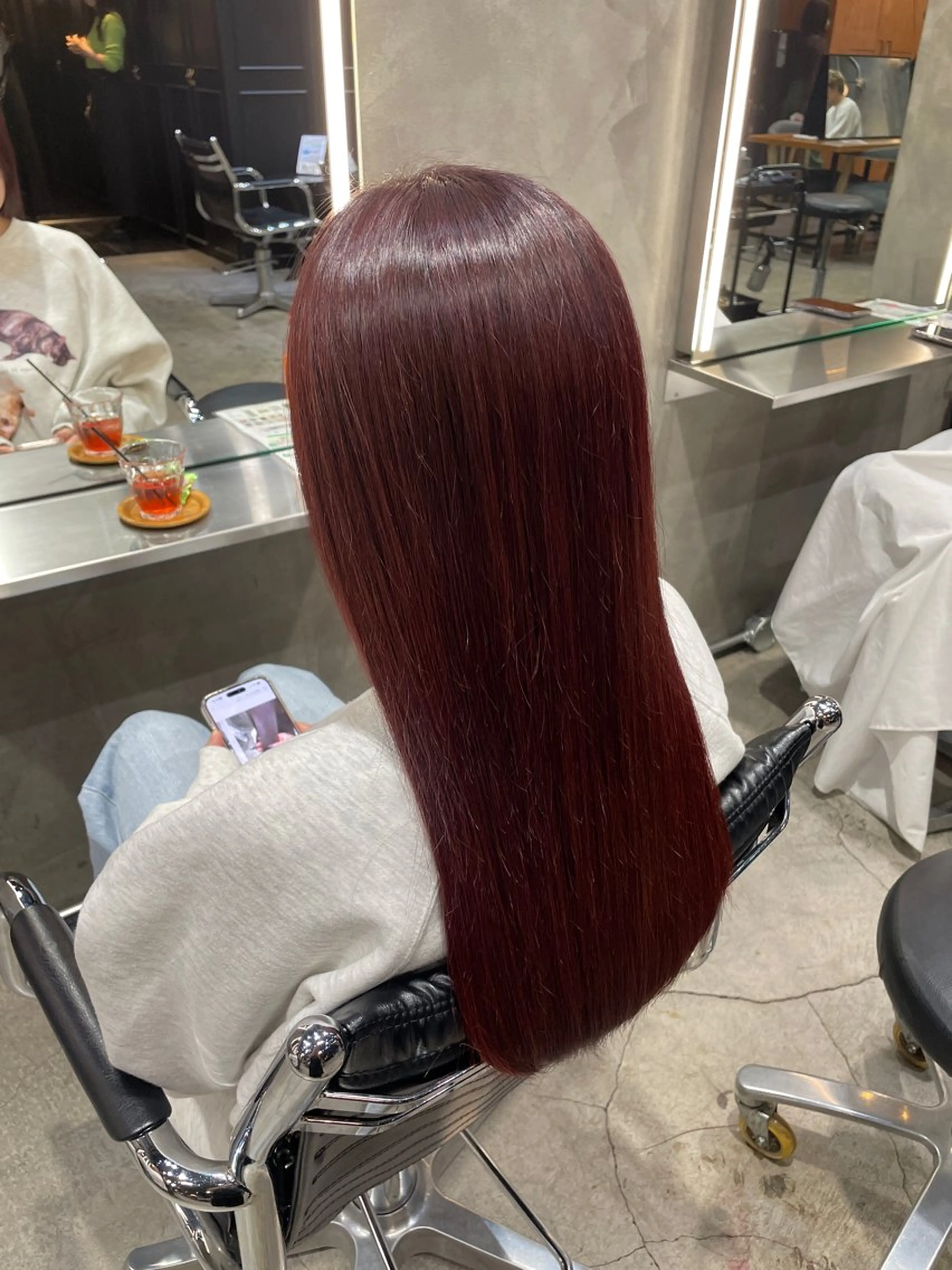 ロング カラー パーマ ヘアアレンジ レイヤー/ 透明感カラー/マドカのヘアスタイル