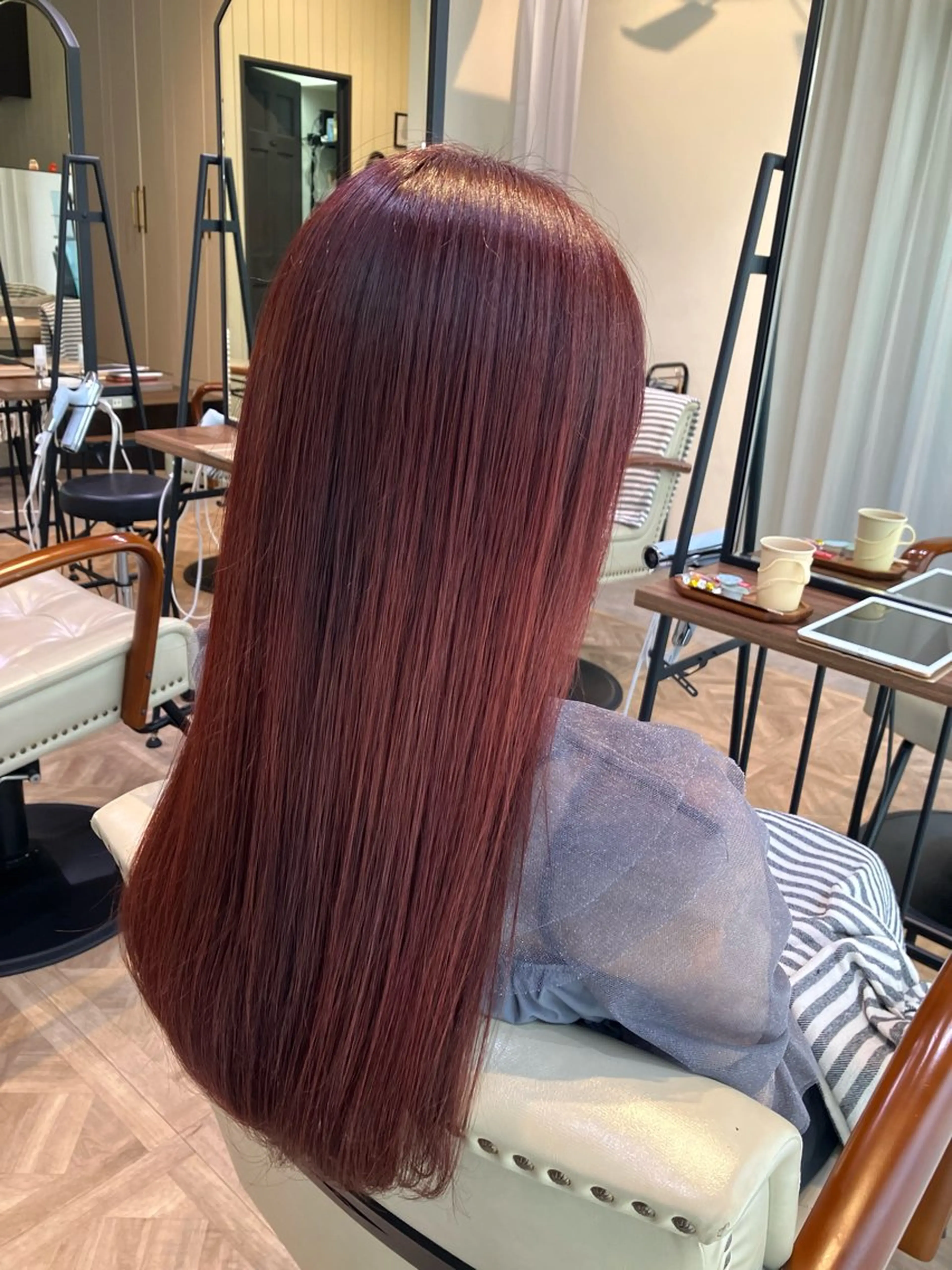 ロング カラー ラベンダーカラー ピンクカラー ピンクラベンダー ヘアカラー 及川まき 　オリーブ グレージュカラー♪のヘアスタイル