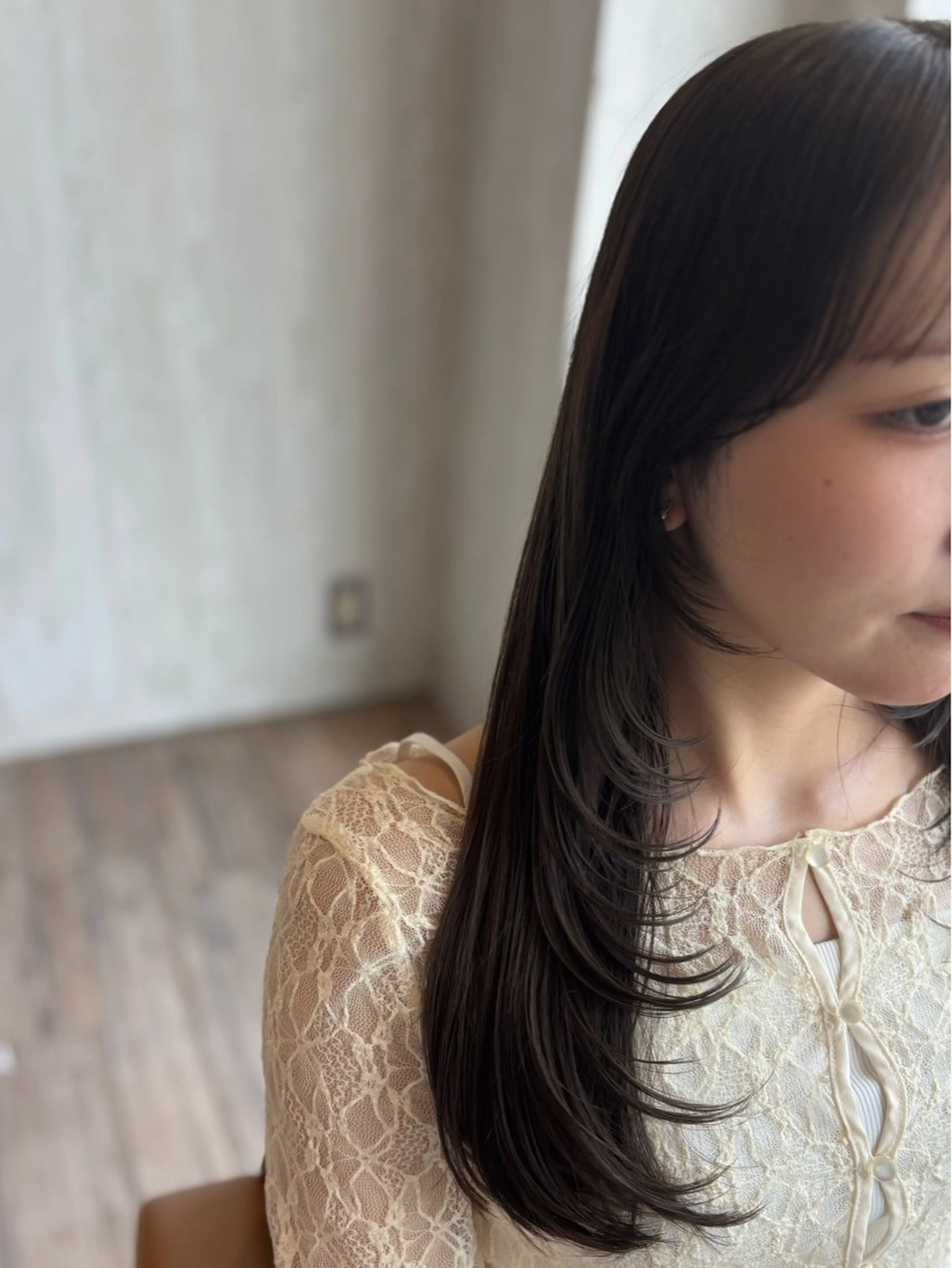 ロング カラー カット ヘアカラー トリートメント yui🥀/ボブ /暖色/レディースのヘアスタイル