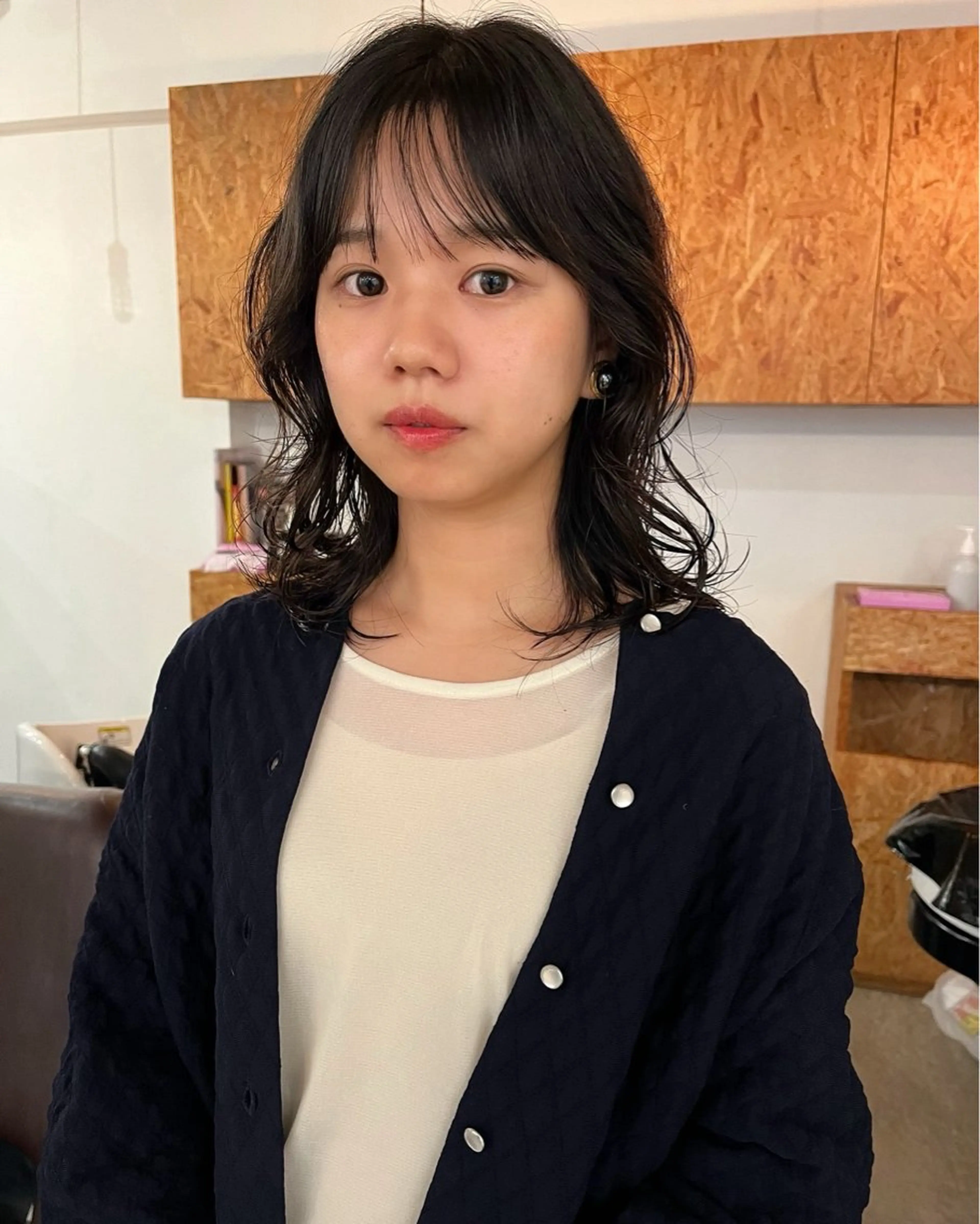 ミディアム パーマ 暖色/パーマ 🌼クニトウメイのヘアスタイル