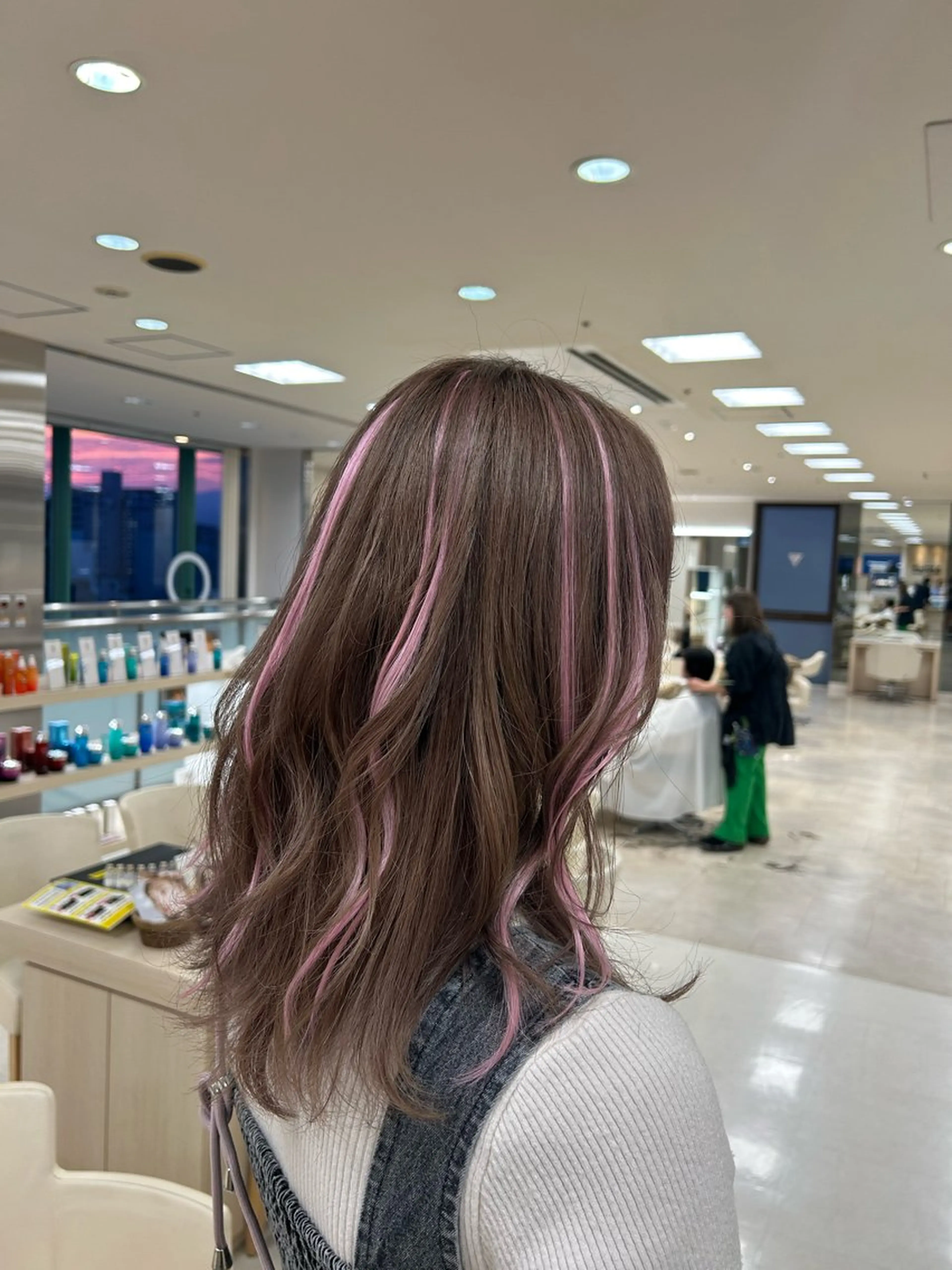 エクステ 💜暖色系カラー/ ブリーチカラー💜のヘアスタイル