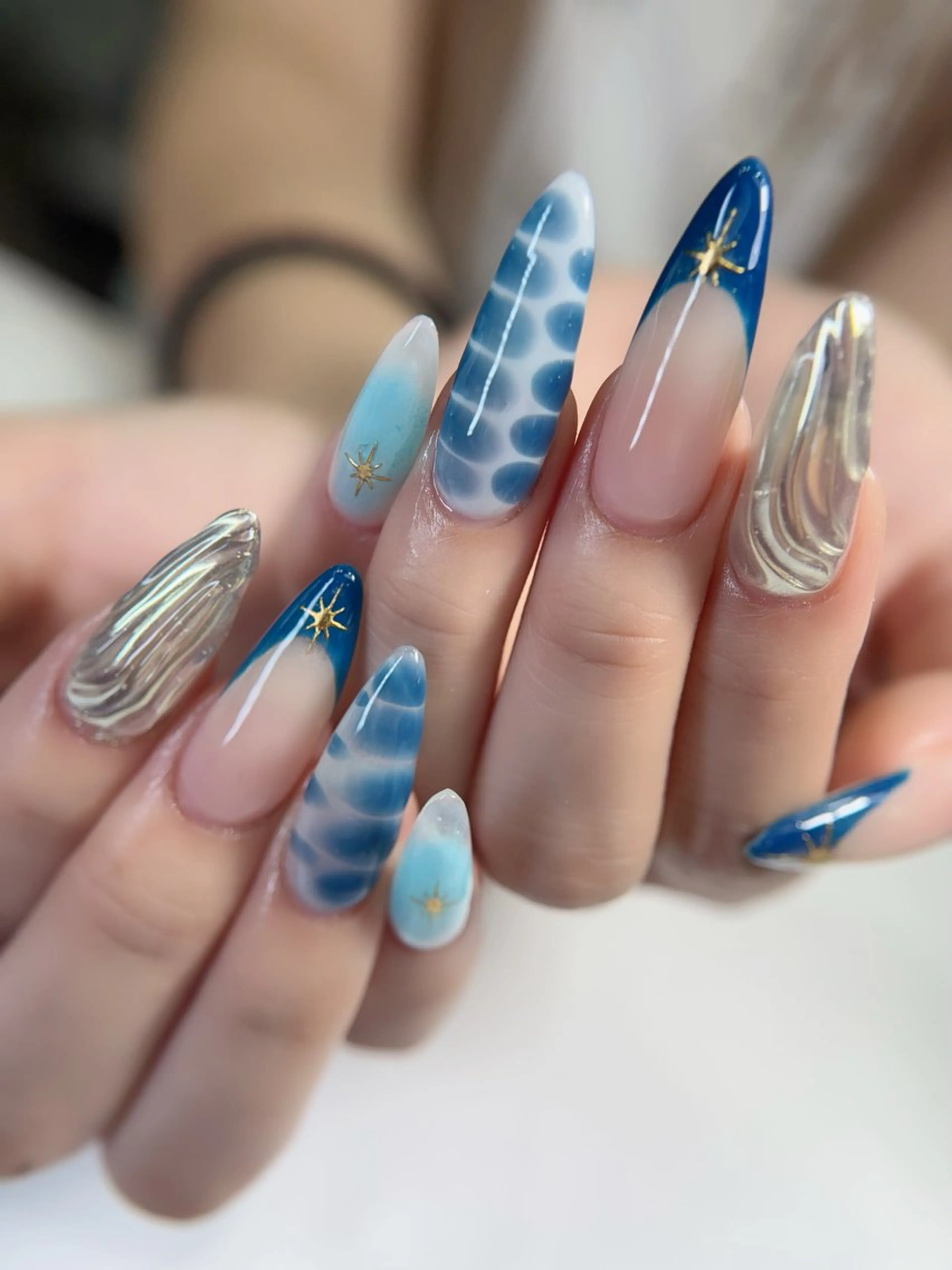 セミロング ハンドネイル Bibi beauty spa Osaka所属・Chann Channのネイルデザイン