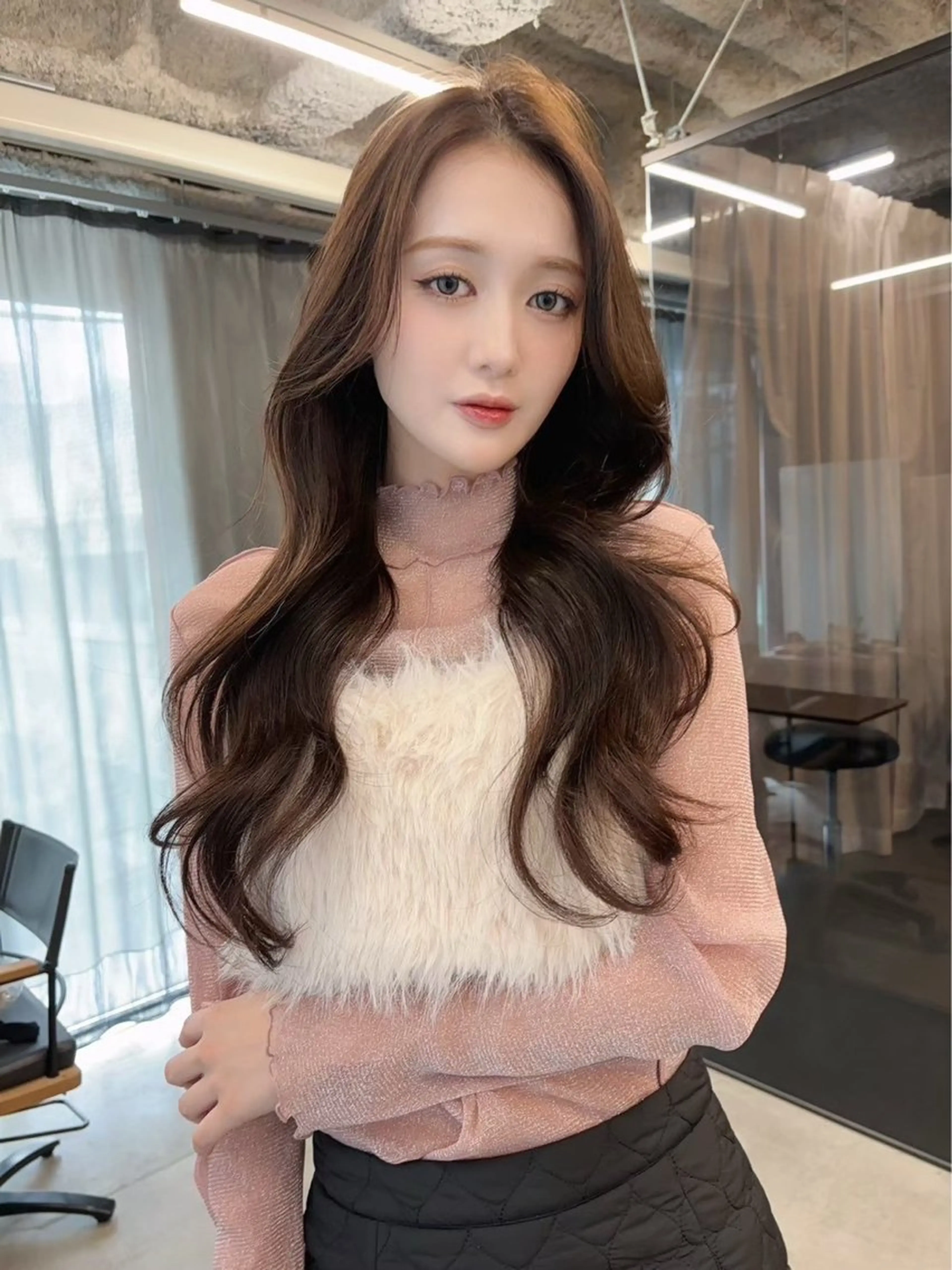 カラー Minori🤎 ナチュラル韓国ヘアのヘアスタイル
