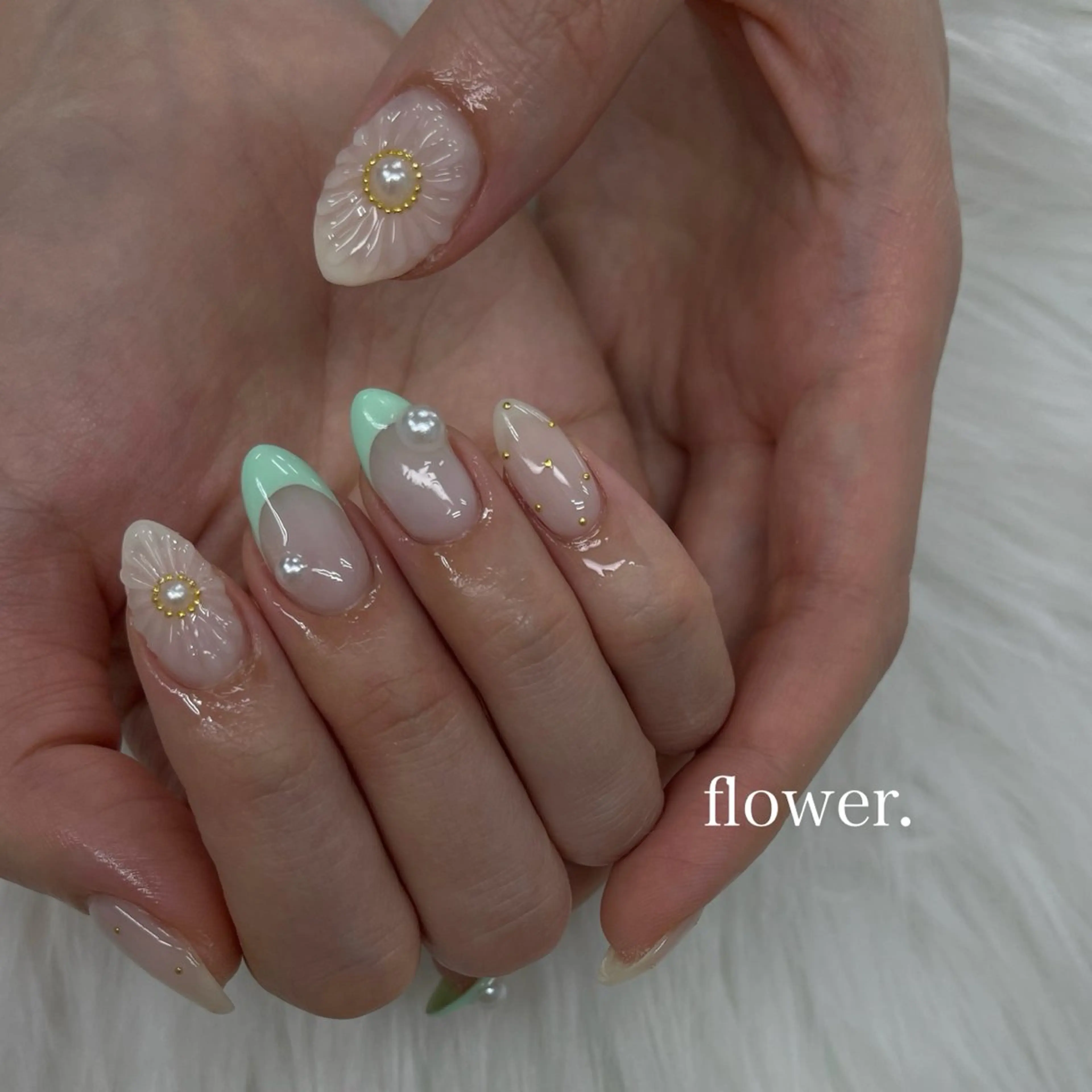 ネイル パステルネイル 春ネイル ハンドネイル tener 🧋yume🧋のネイルデザイン