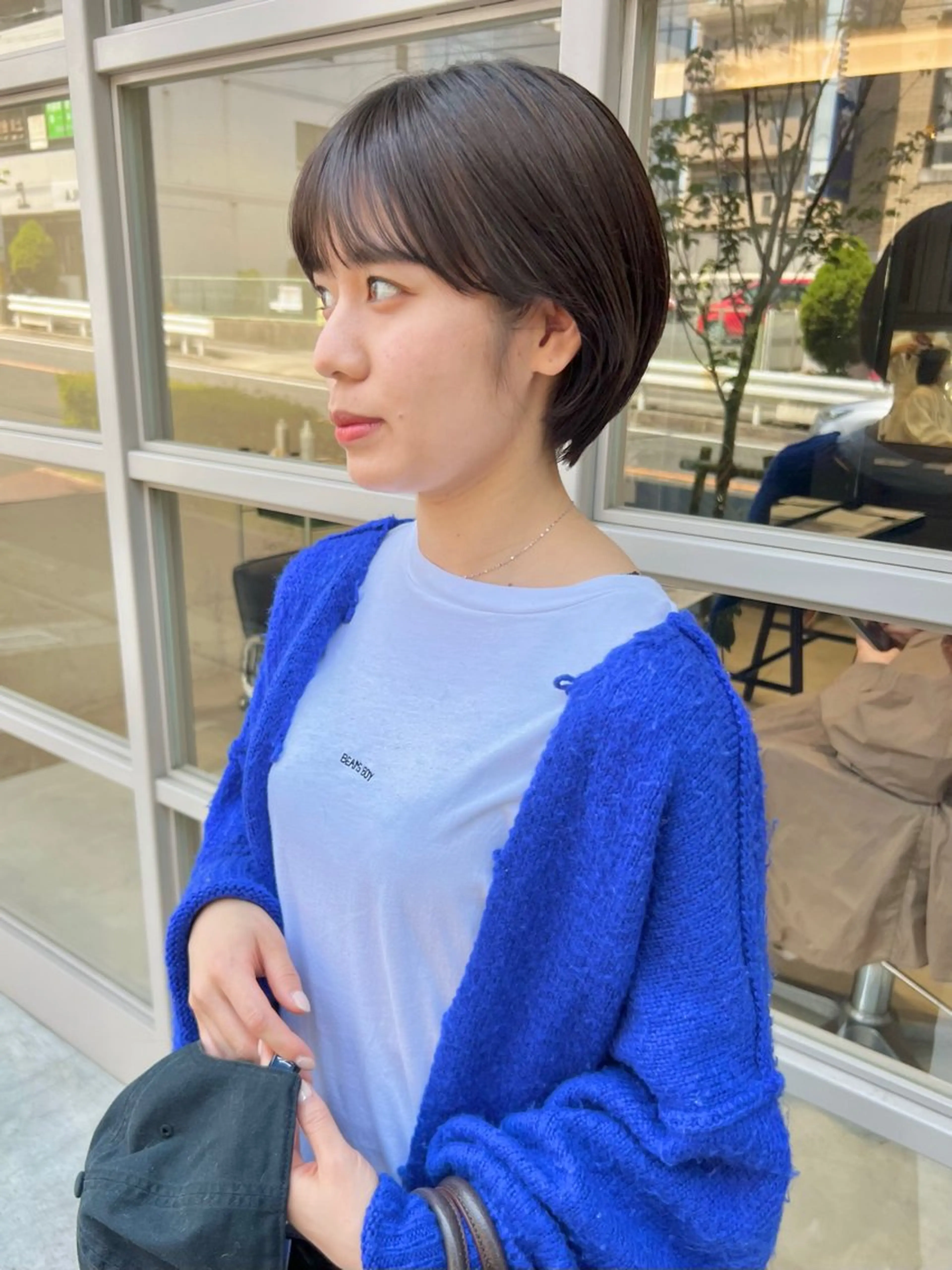 ショート カラー アッシュ 伸ばしかけ ショートヘア 古川 晴輝のヘアスタイル