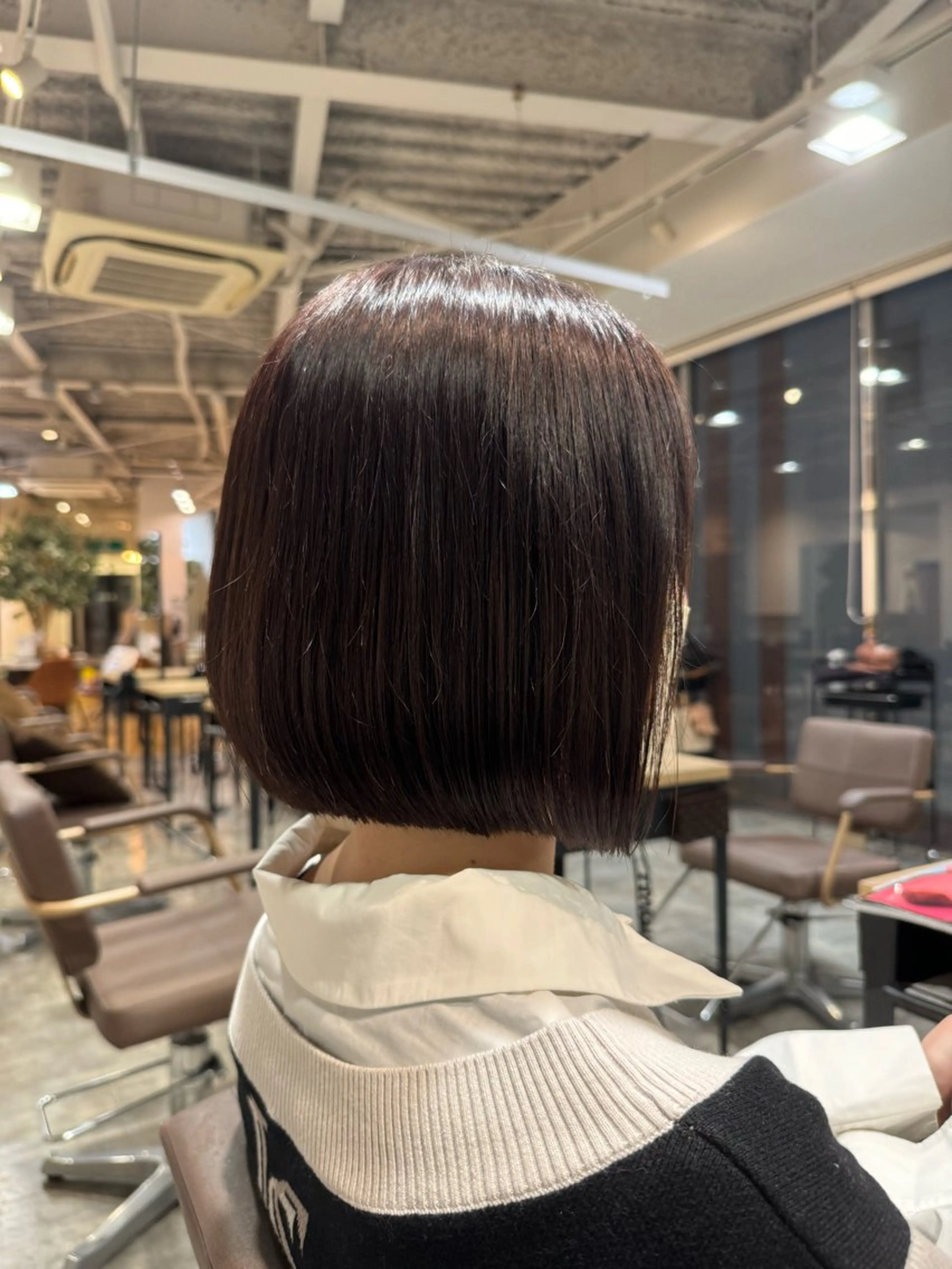 ミディアム ボブ ブリーチなし ダブルカラー三國雅矢のヘアスタイル