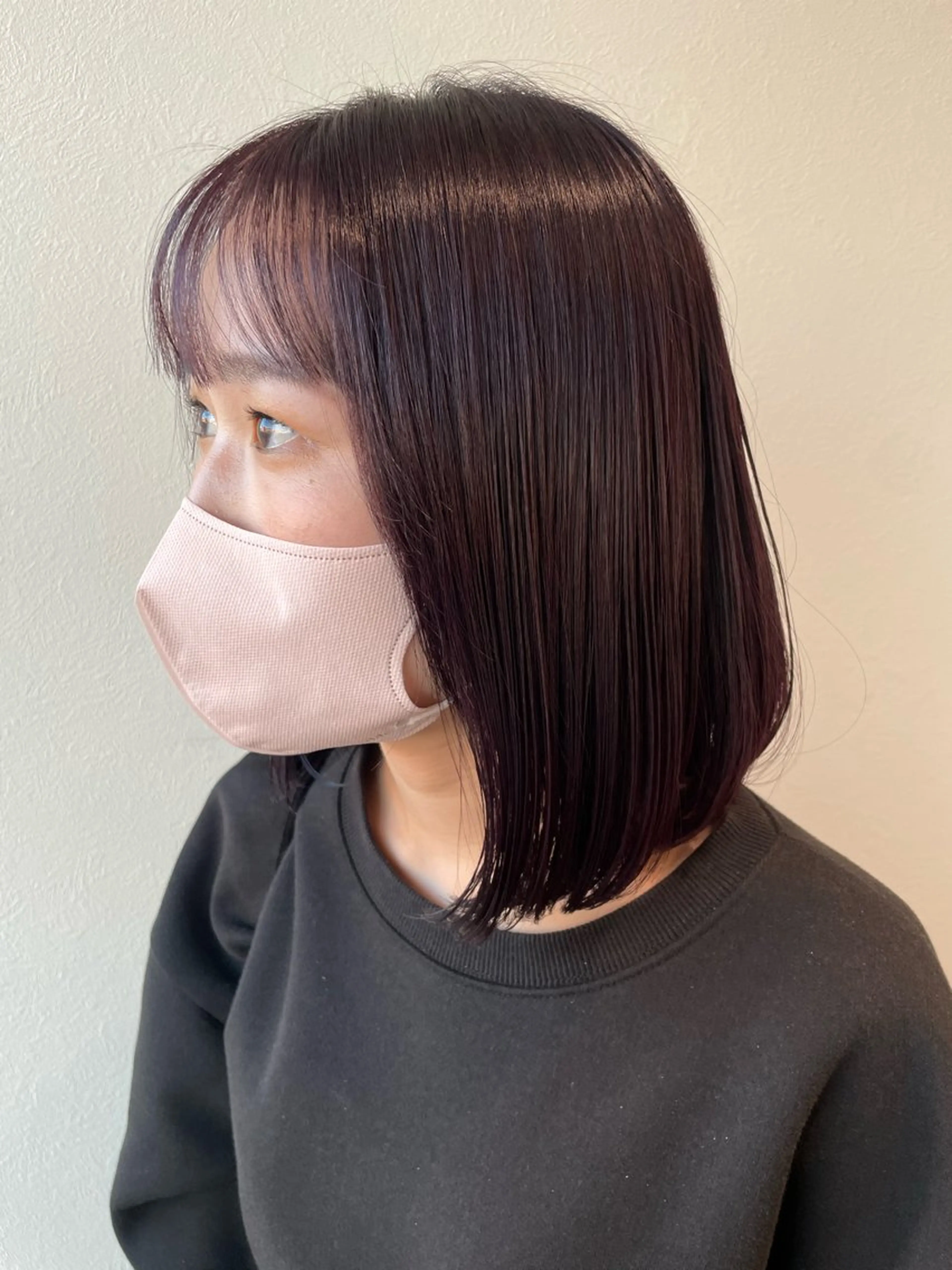 ミディアム ヘアカラー 長岡 香澄のヘアスタイル