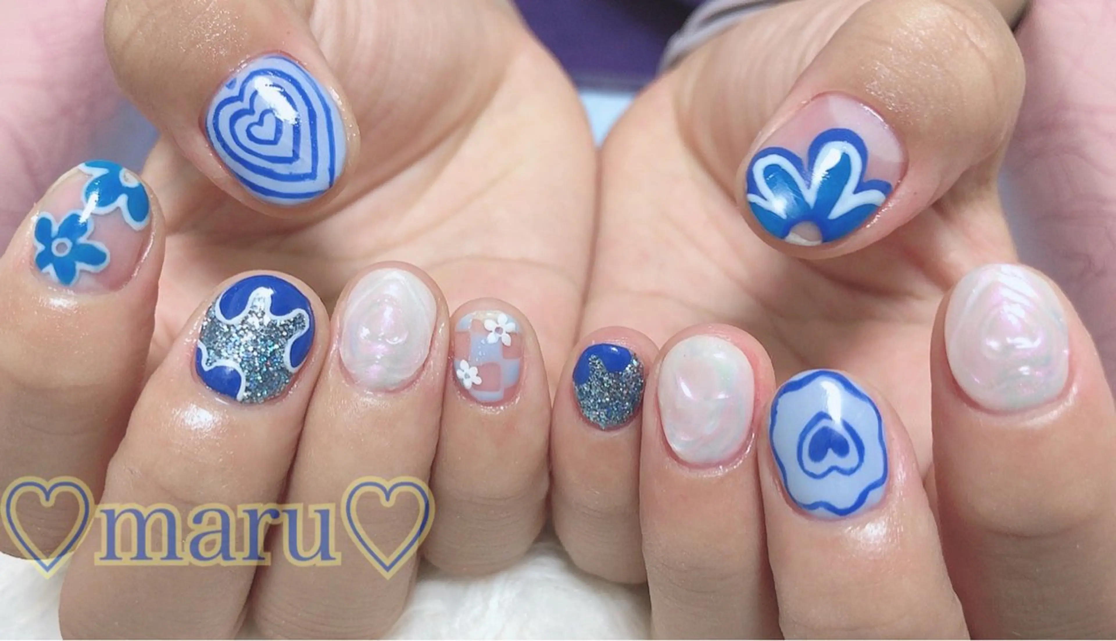 ネイル ハンドネイル フットネイル まるみ♡8/25- 31お休み🙇‍♀️のネイルデザイン