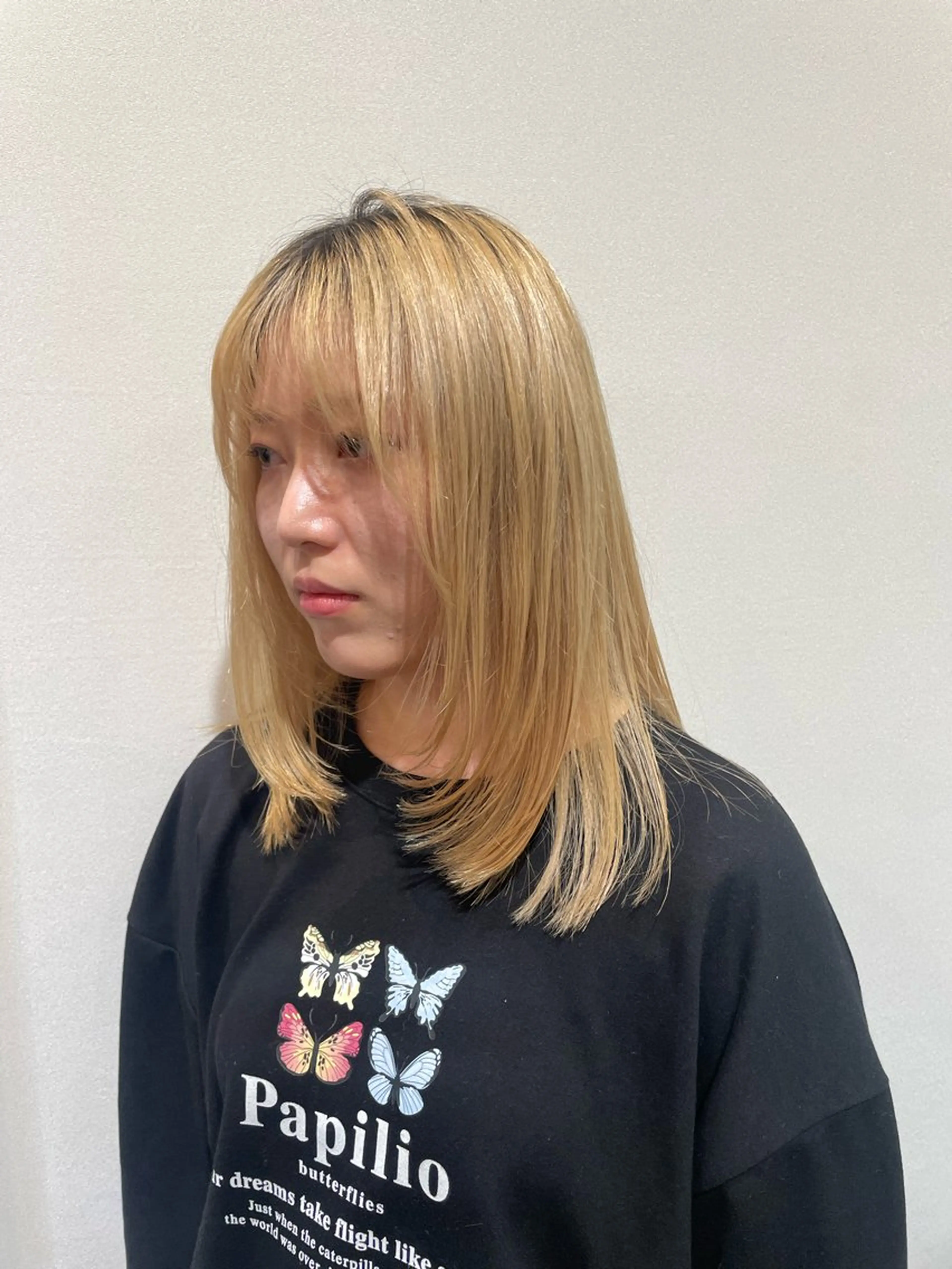 ミディアム レイヤーカット 佐藤 来輝のヘアスタイル