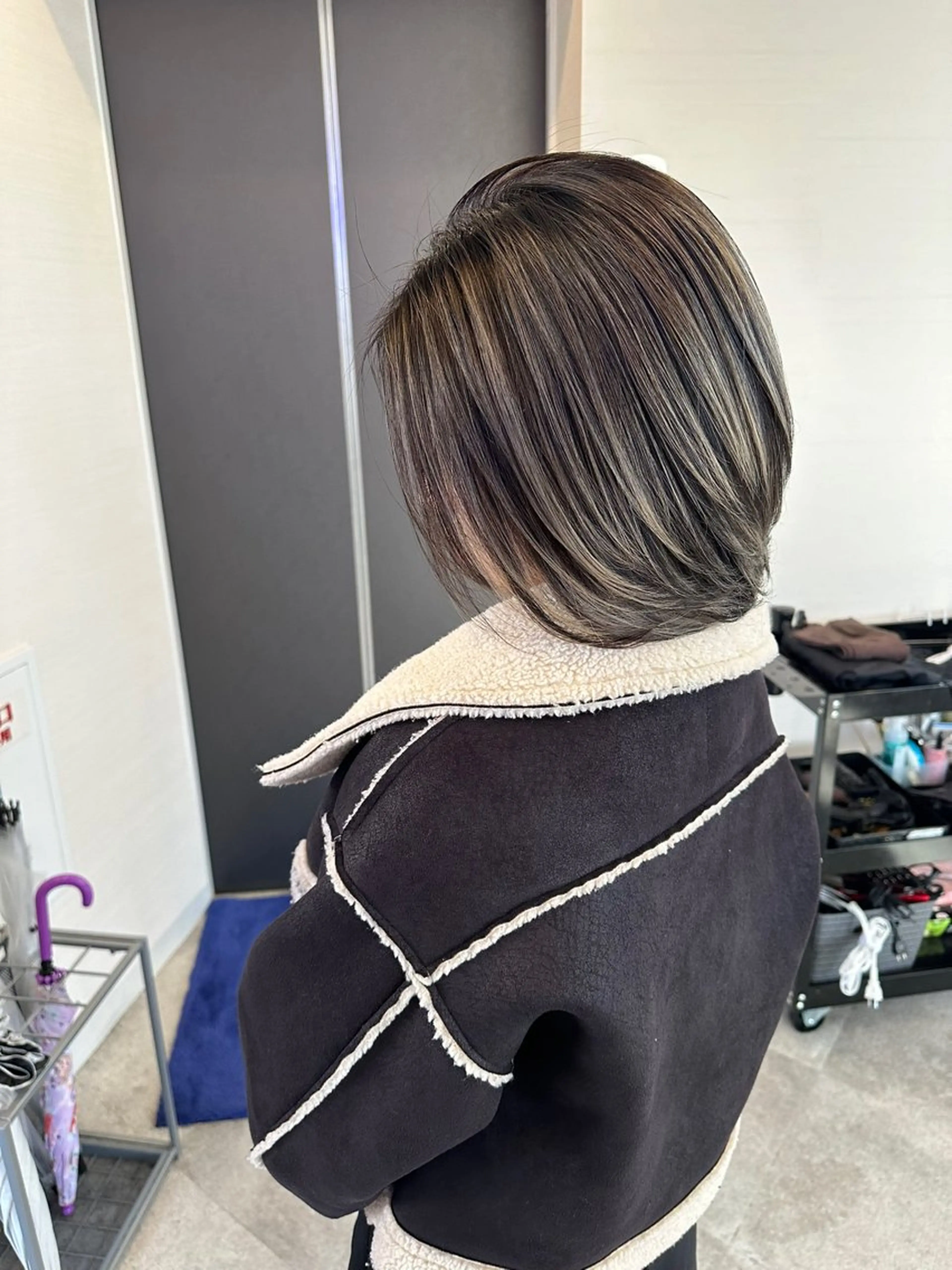 ミディアム ミディアムパーマ ミストバング ハイライト 髪質改善 ヨシンモリ HAIR SMILE COEURのその他イメージ