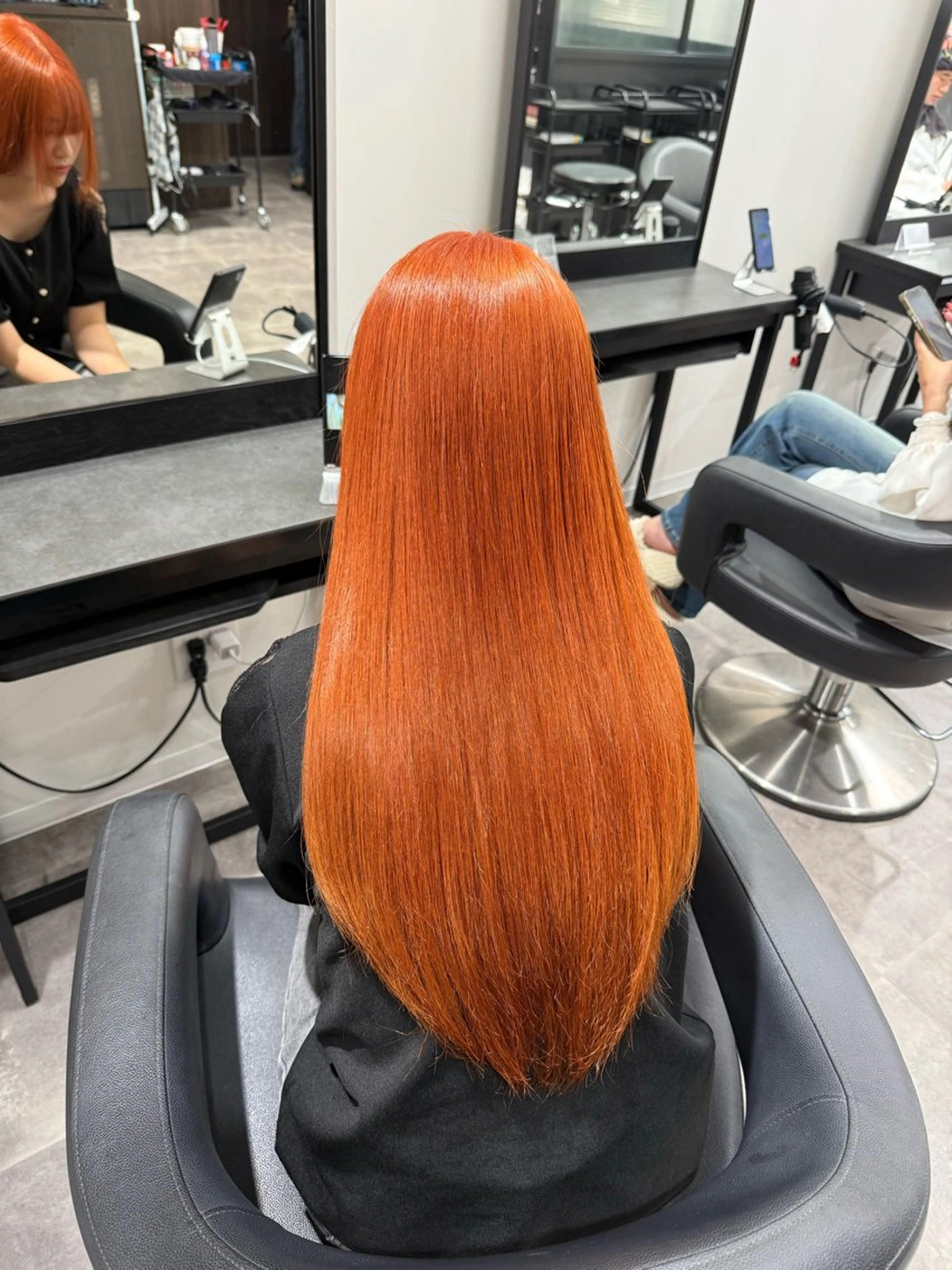ロング カラー ヘアアレンジ ヘアカラー トリートメント ヘッドスパ 💗暖色特化ピンク/ 赤髪💗HARUNAのヘアスタイル