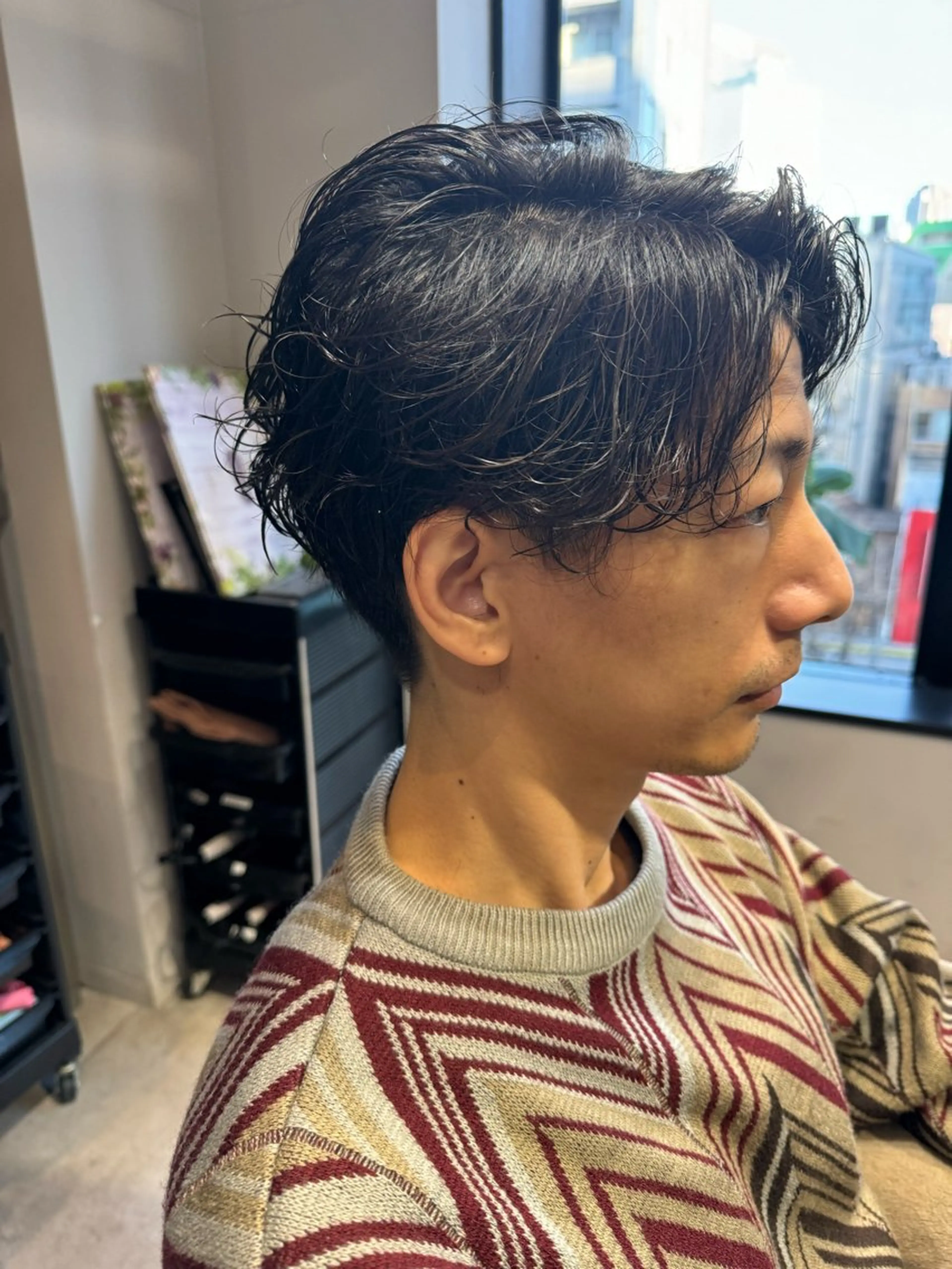 ミディアム パーマ メンズ ビジネス カット ヘッドスパ Dxxxx III所属・オシャレ女性目線の 大人メンズ❁⃘*.ﾟのヘアスタイル