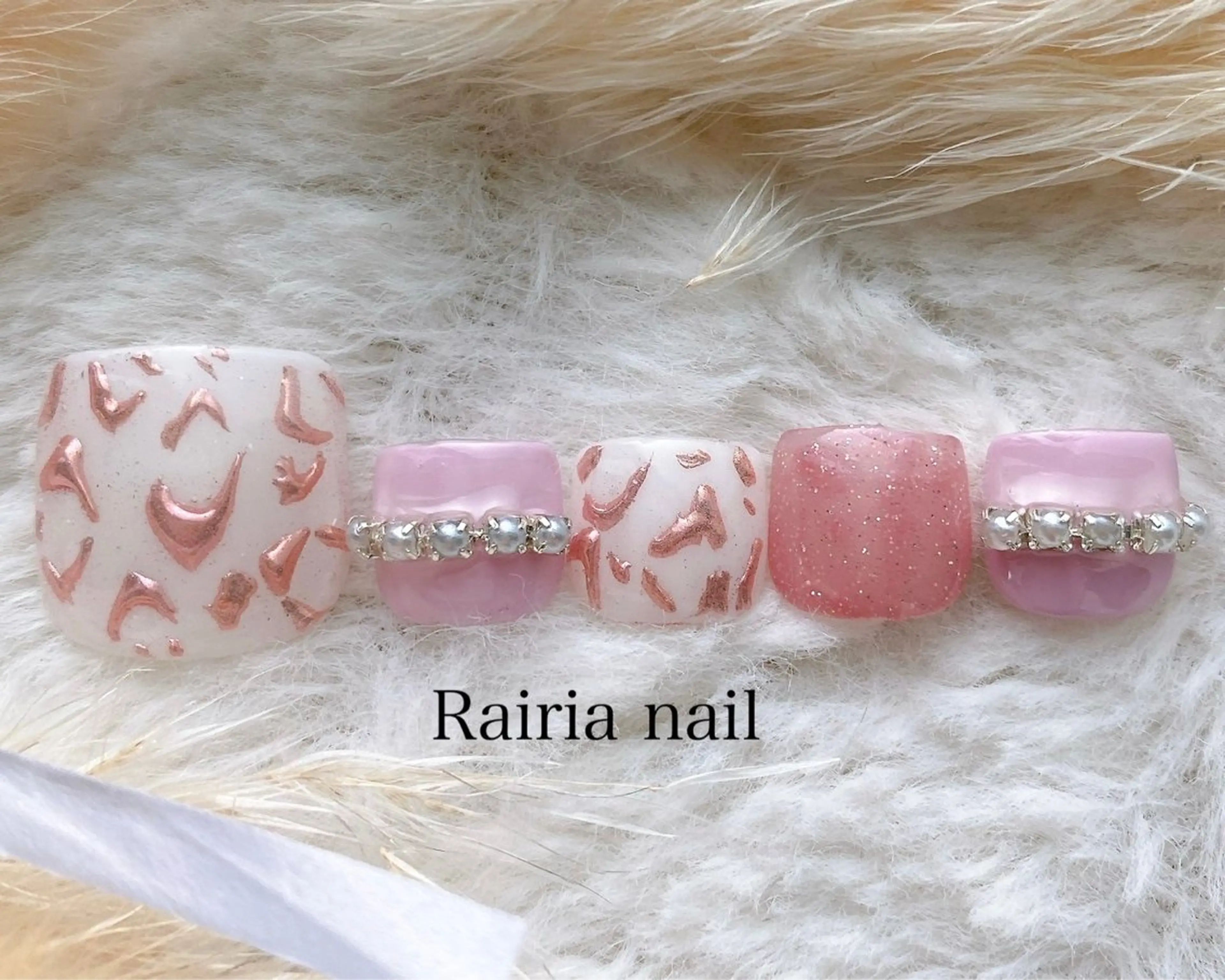 ネイル フットネイル ジェルネイル 持ち込み パラジェル Rairia Kanonのネイルデザイン