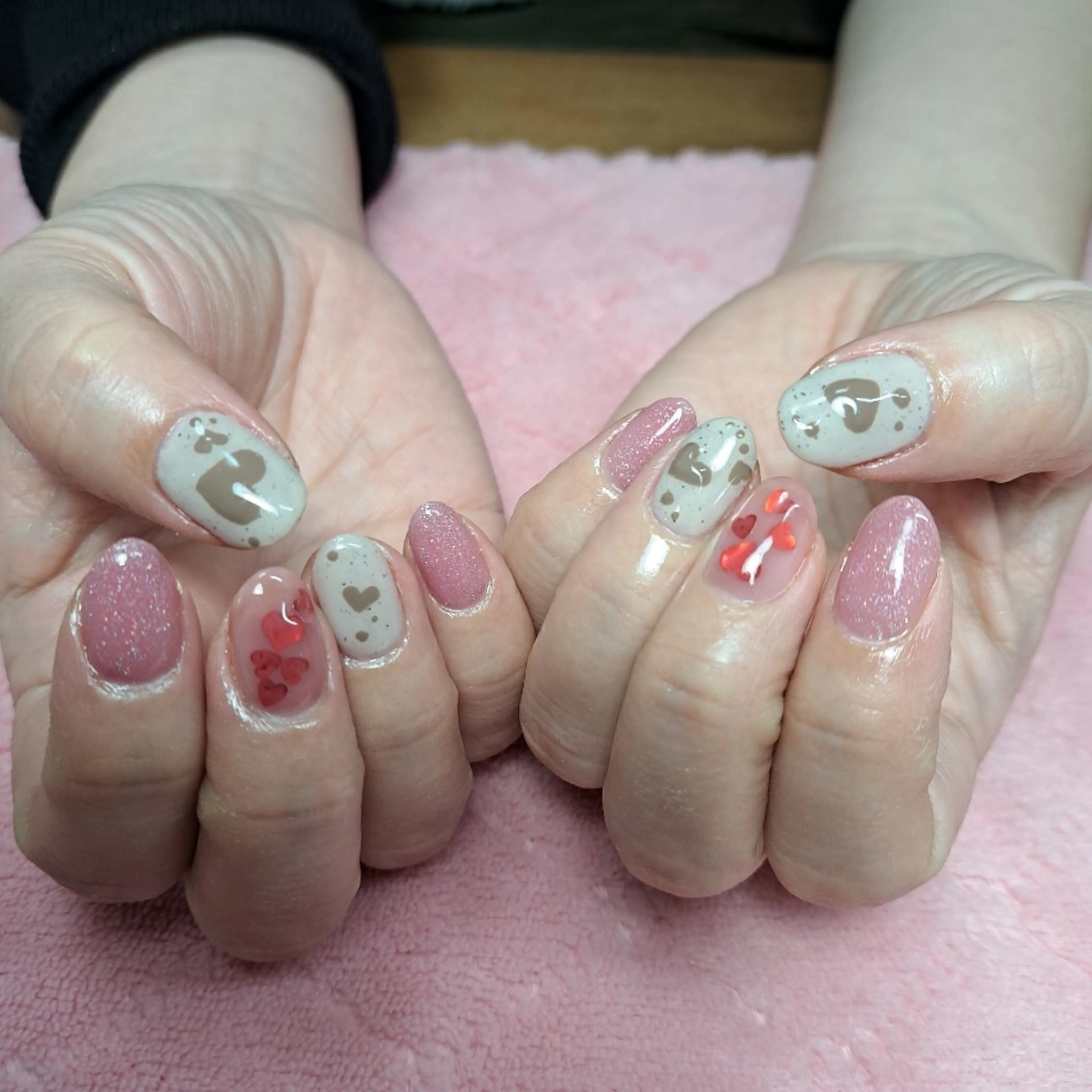 ネイル ハート バレンタイン HAYASHI  Nのネイルデザイン