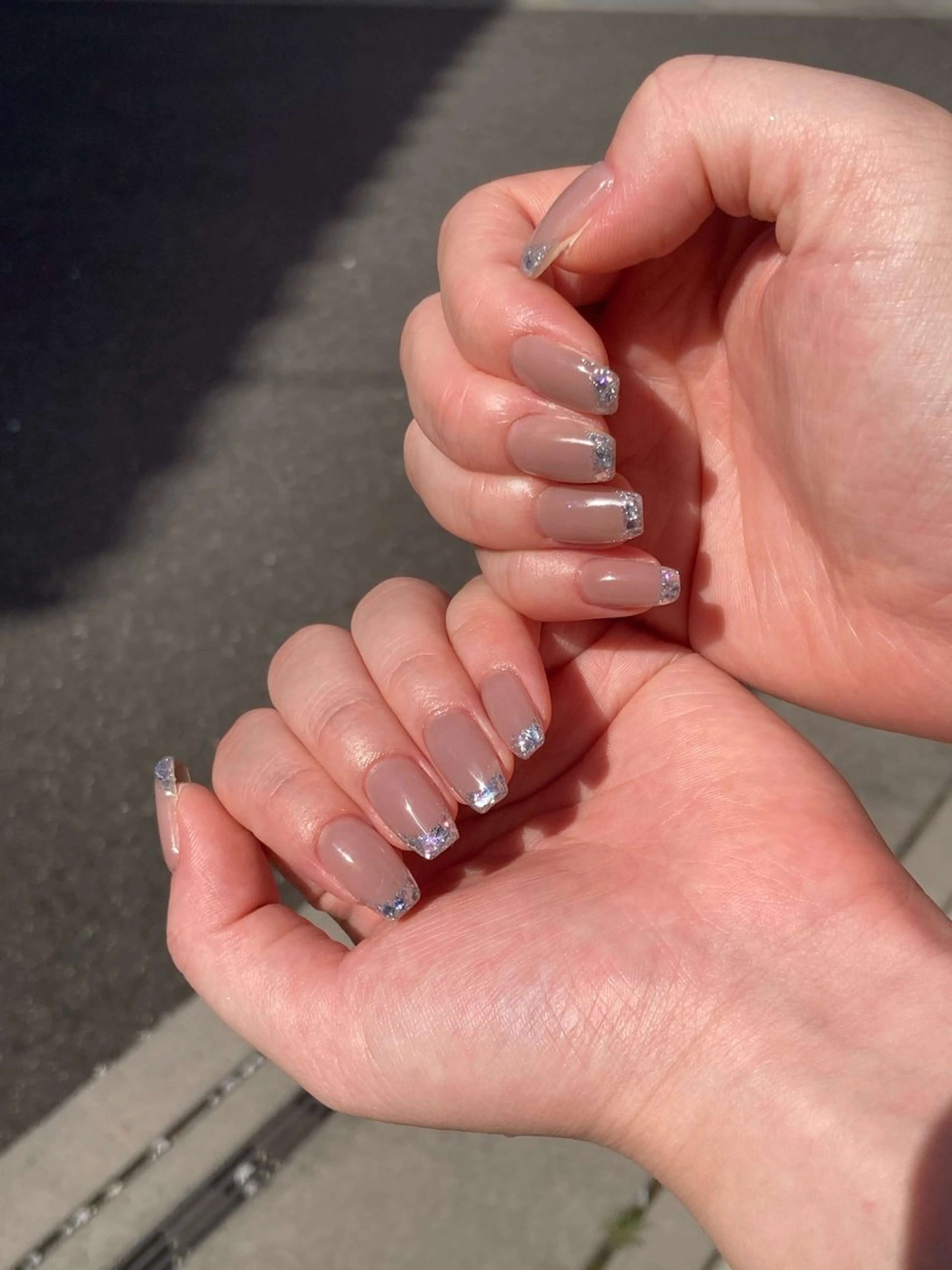 ネイル フレンチネイル ガラスフレンチ ハンドネイル フットネイル et.nail所属・et. nailのネイルデザイン