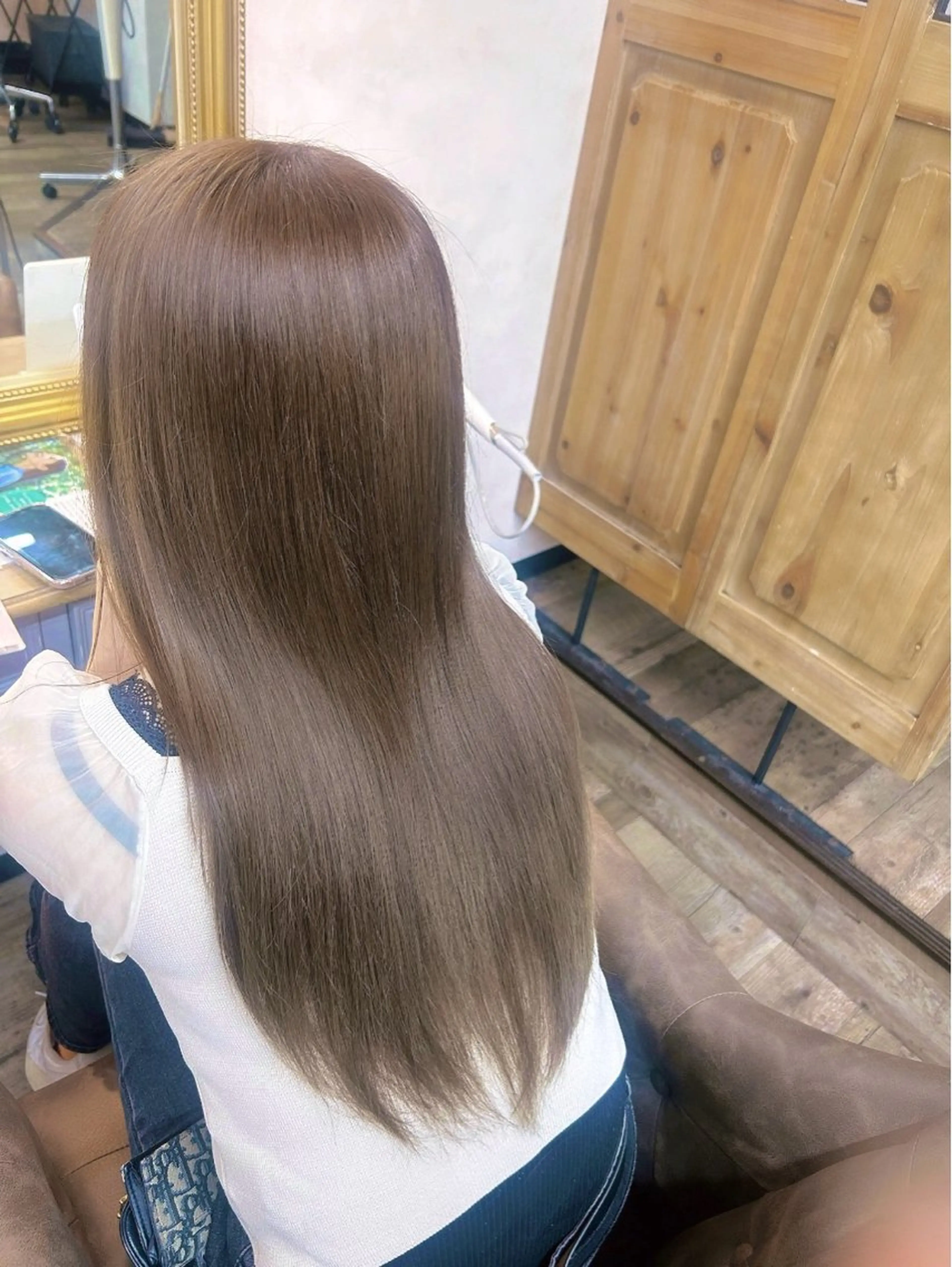 ロング カラー ヘアカラー トリートメント 🌼髪質整形 &艶カラー🌼珠理のヘアスタイル