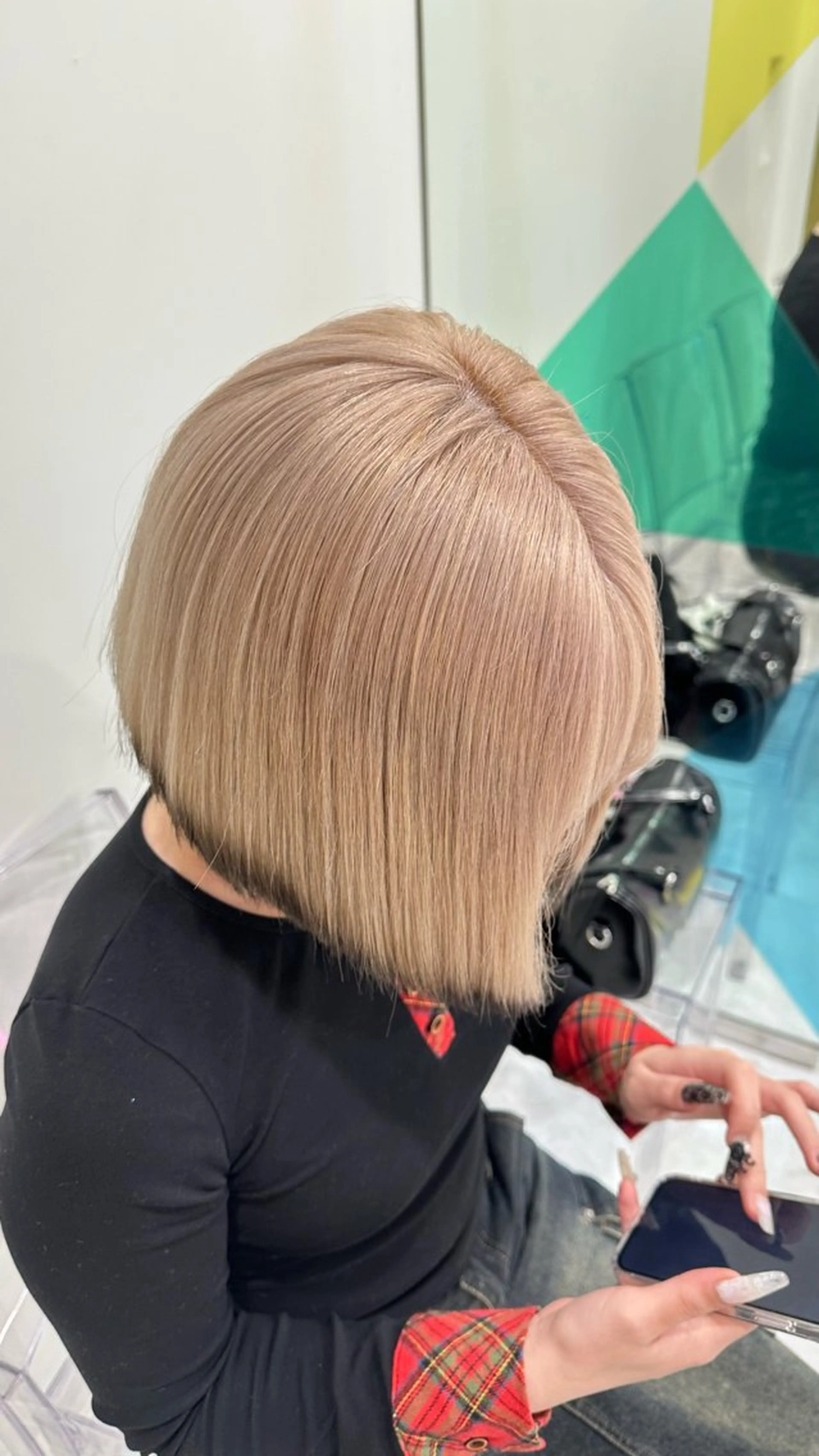 ミディアム カラー ハイトーン🌈メンズ カット♡Machanのヘアスタイル