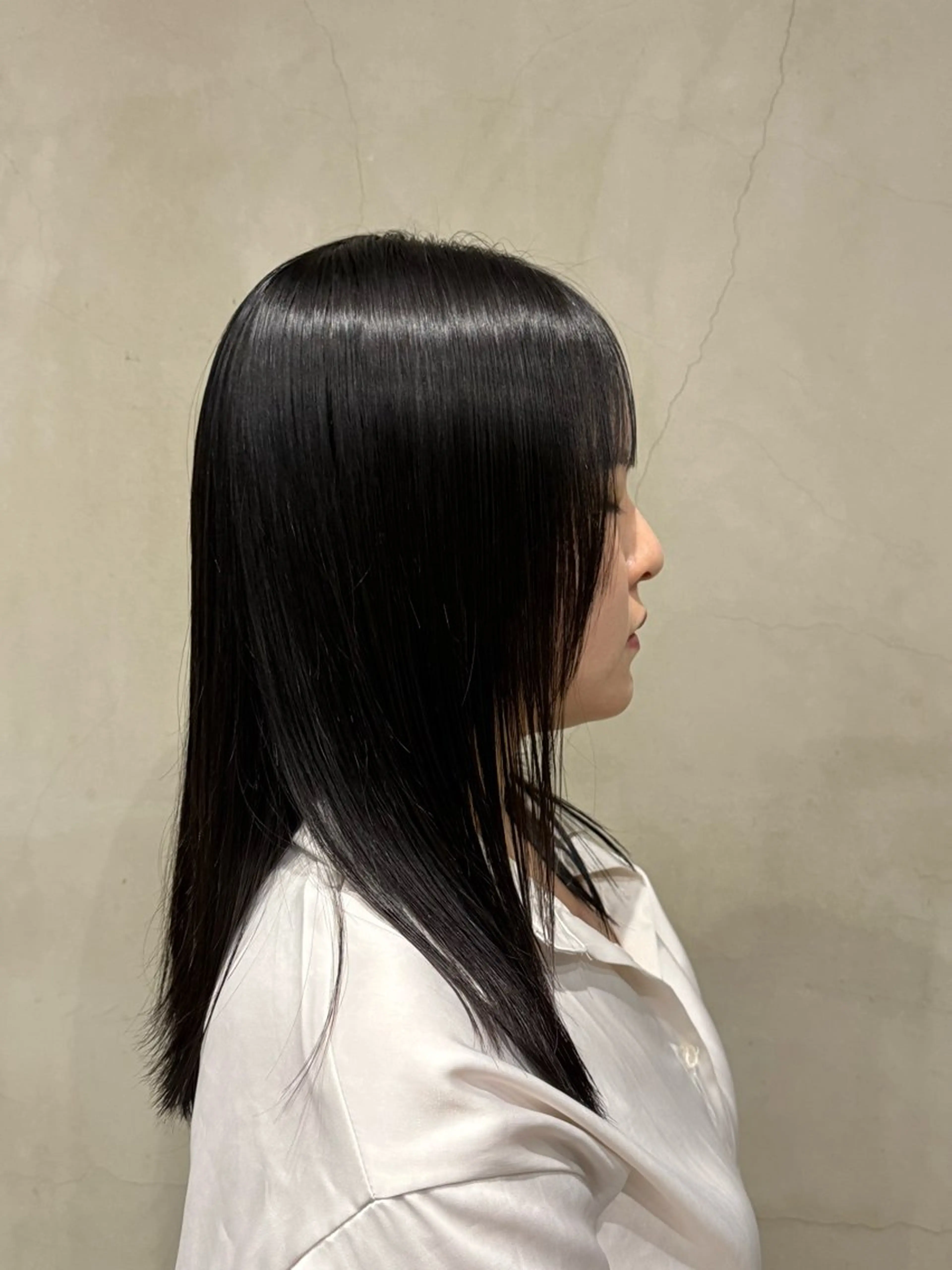 セミロング 縮毛矯正 HAIR ICI 山崎友裕のヘアスタイル