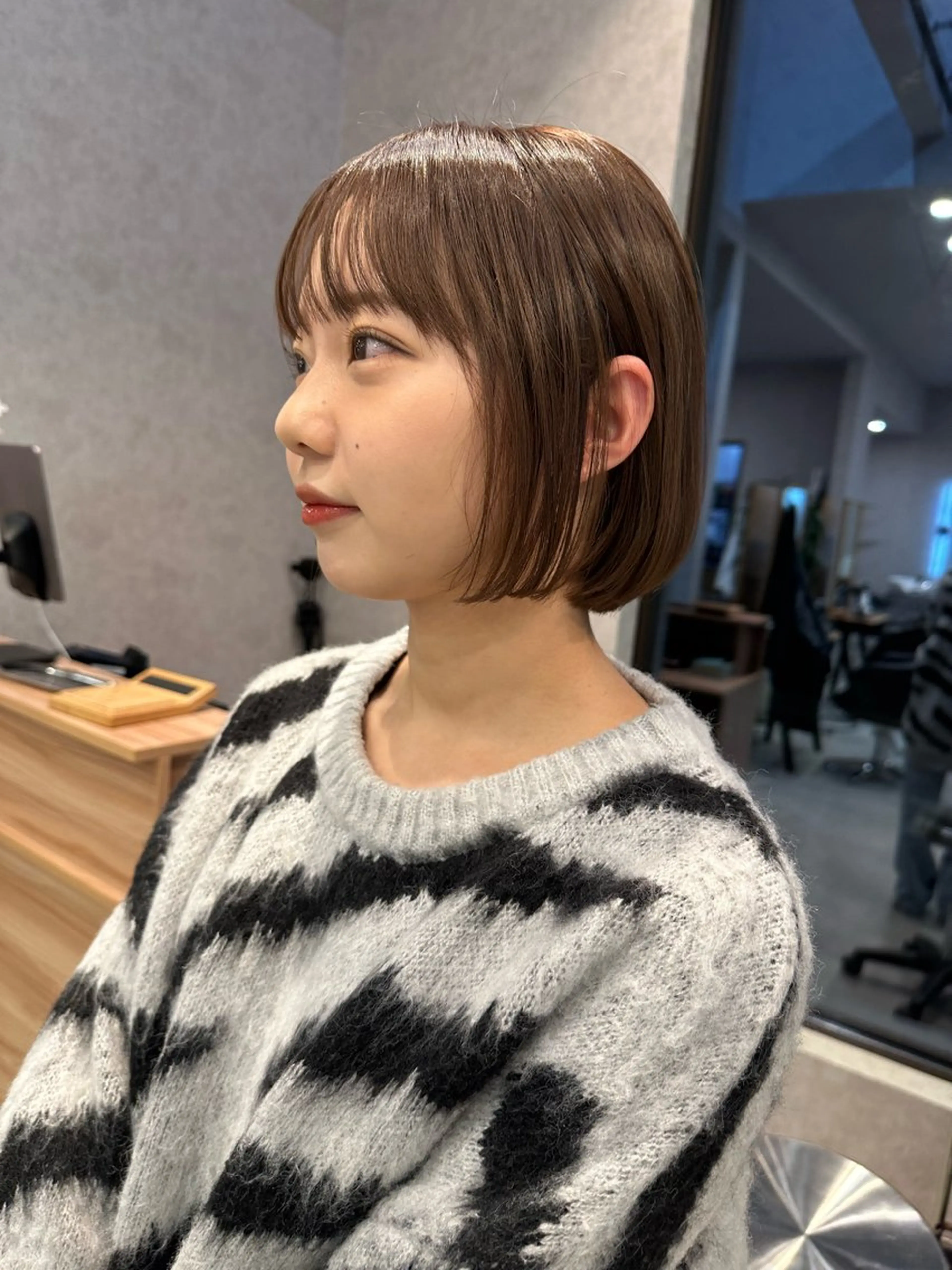ショート カラー ショートボブ ボブ ショートヘア カット ヘアカラー トリートメント 透明感カラー/ボブ misaki °＊のヘアスタイル