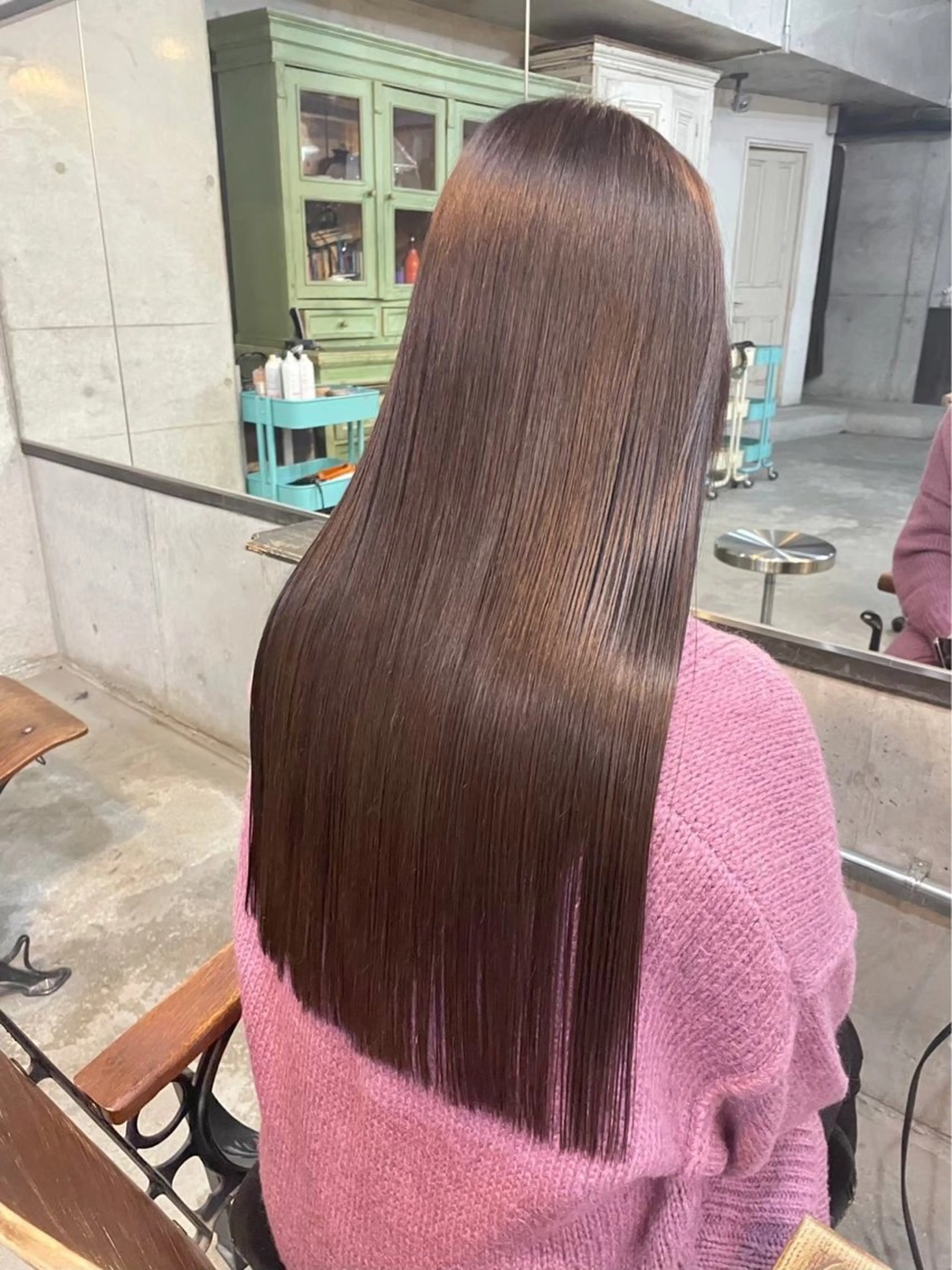 ロング カラー ブラウンカラー MUSASHI ブリーチカラー◎のヘアスタイル